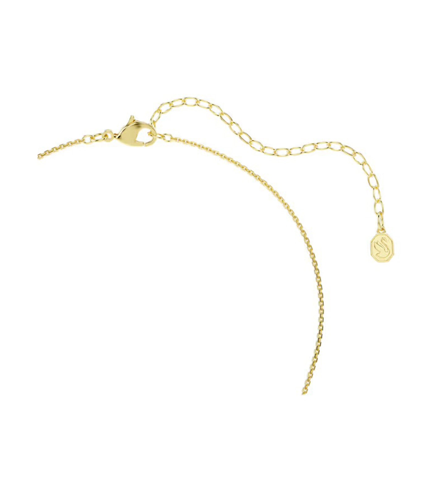 Hyperbola Pendant Round Cut, Gold-Tone Plated, White