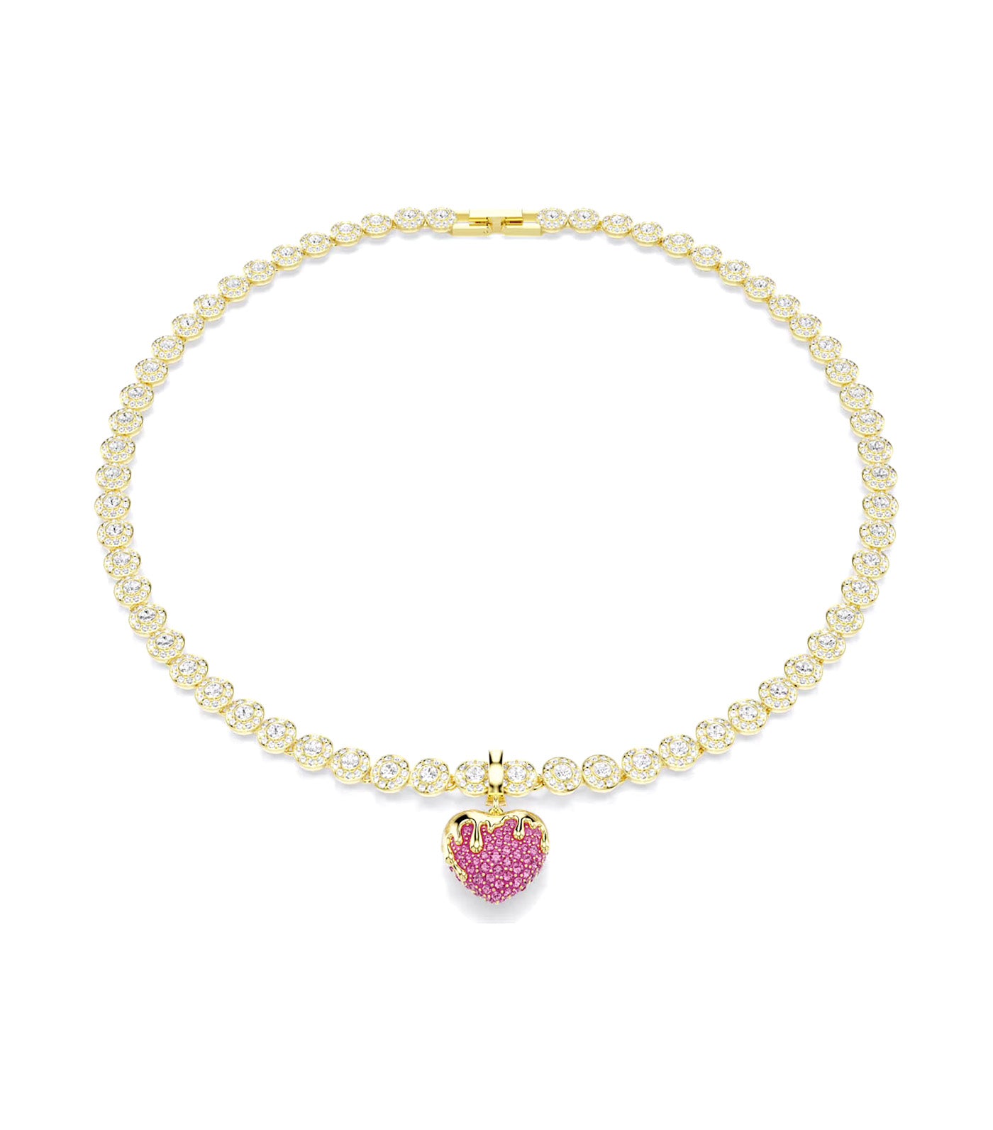 Idyllia Charm Round Cut, Heart, Gold-Tone Plated