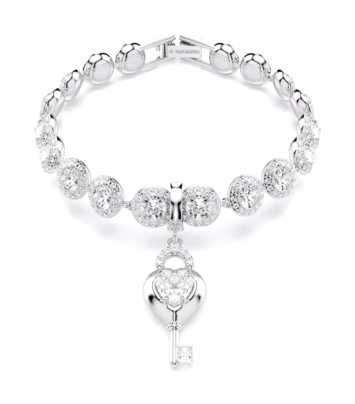 Idyllia Charm Mixed Cuts, Heart with Key, White