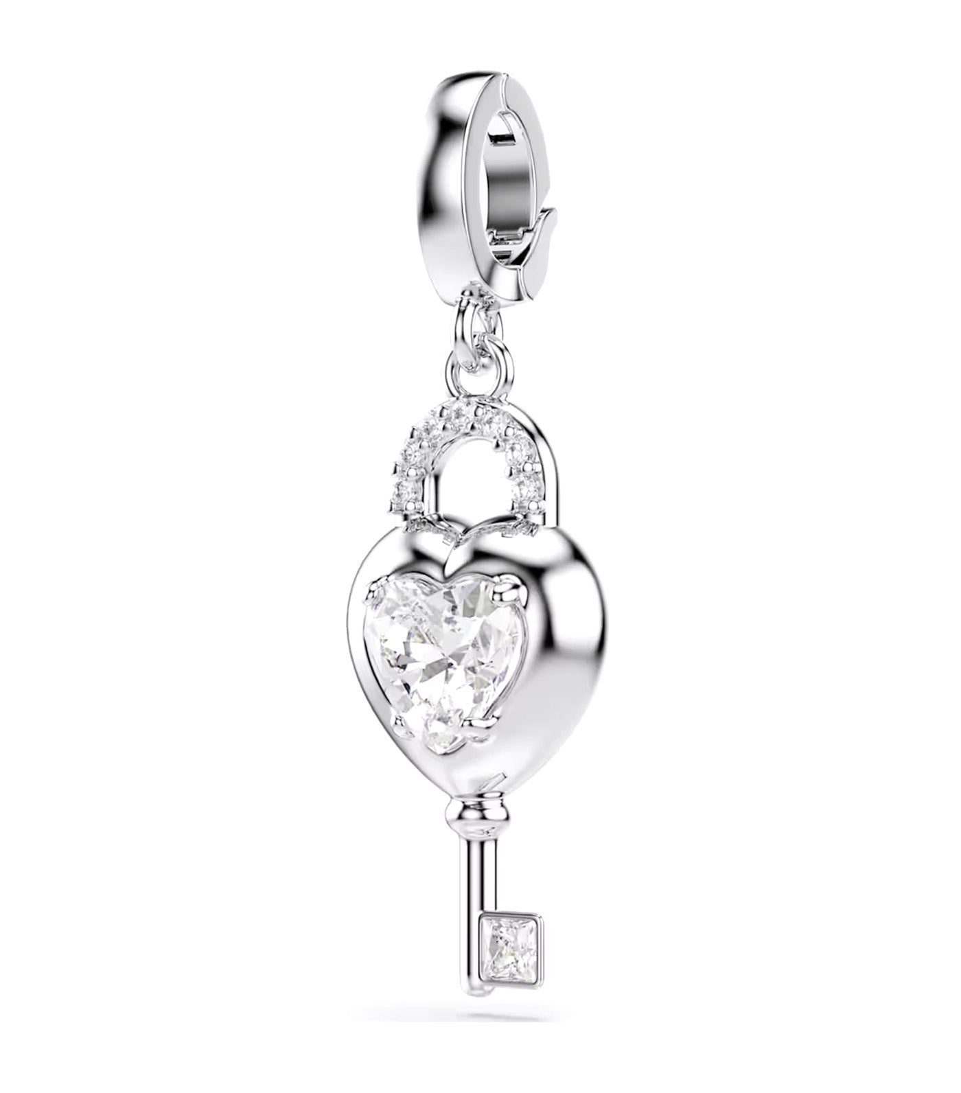 Idyllia Charm Mixed Cuts, Heart with Key, White