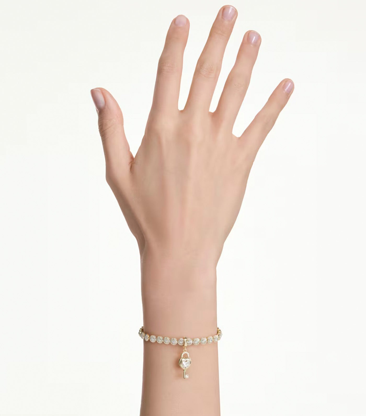 Idyllia Charm Mixed Cuts, Heart with Key, White