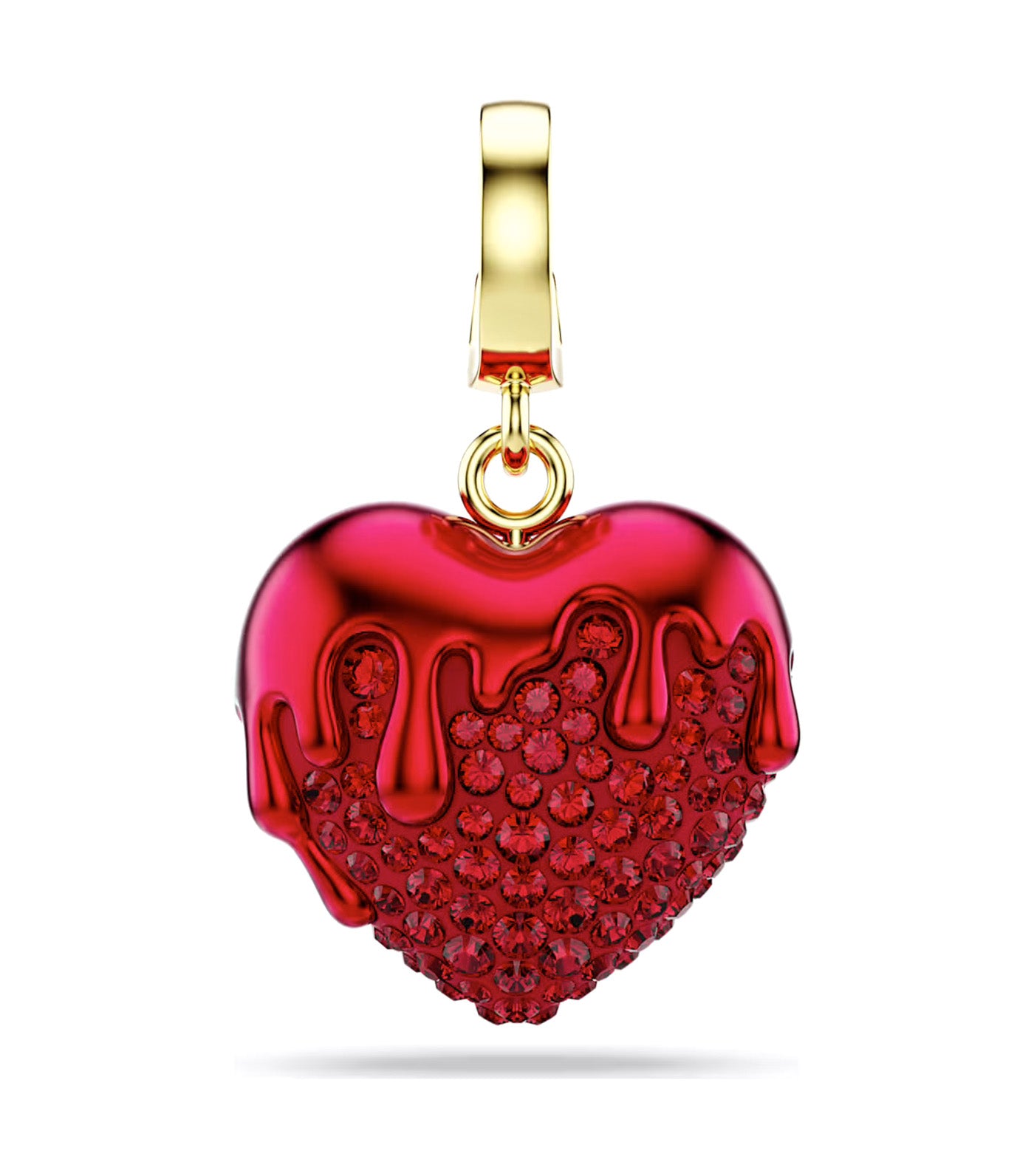 Idyllia Charm Round Cut, Heart, Gold-Tone Plated