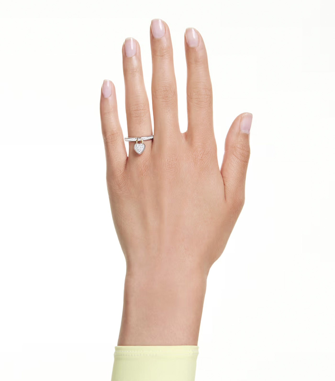 Swarovski Idyllia Motif Ring Mixed Cuts, Heart, Mixed Metal Finish, Pink