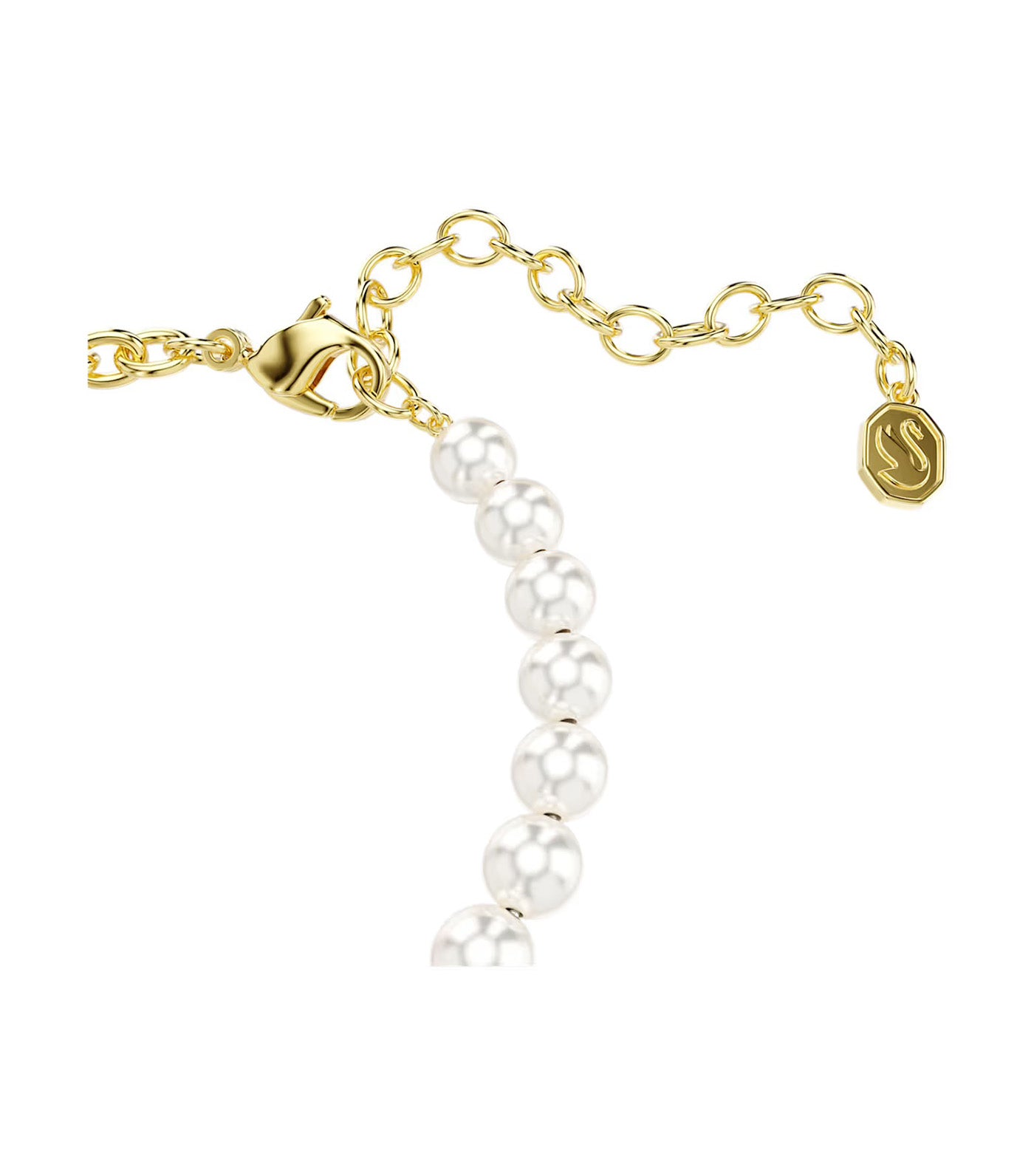 Idyllia Bracelet Crystal Pearl, Round Cut, Teddy, Gold-Tone Plated, Gold Tone
