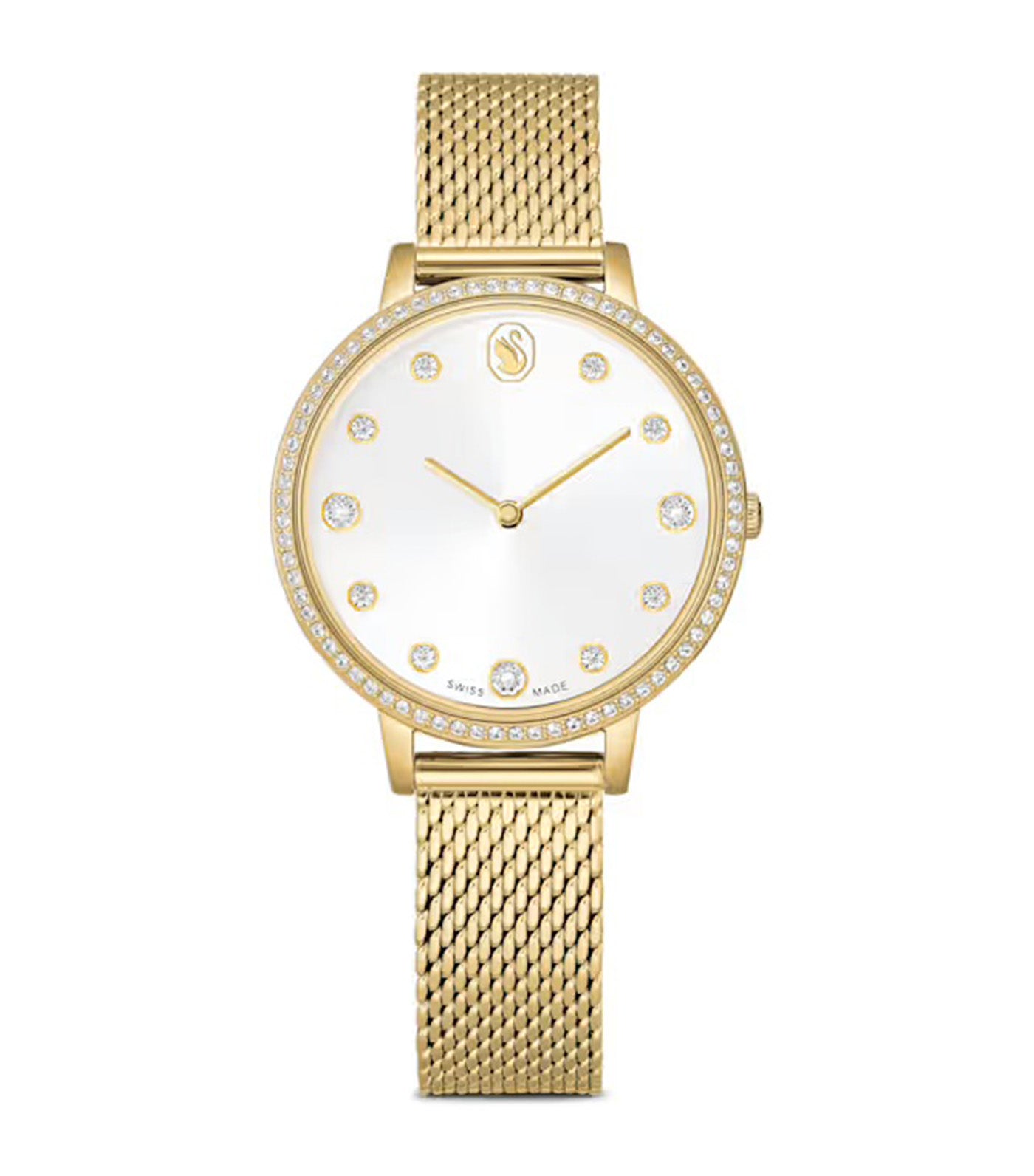 Clarica Watch Swiss Made, Metal Bracelet, Gold-Tone Finish, Gold Tone