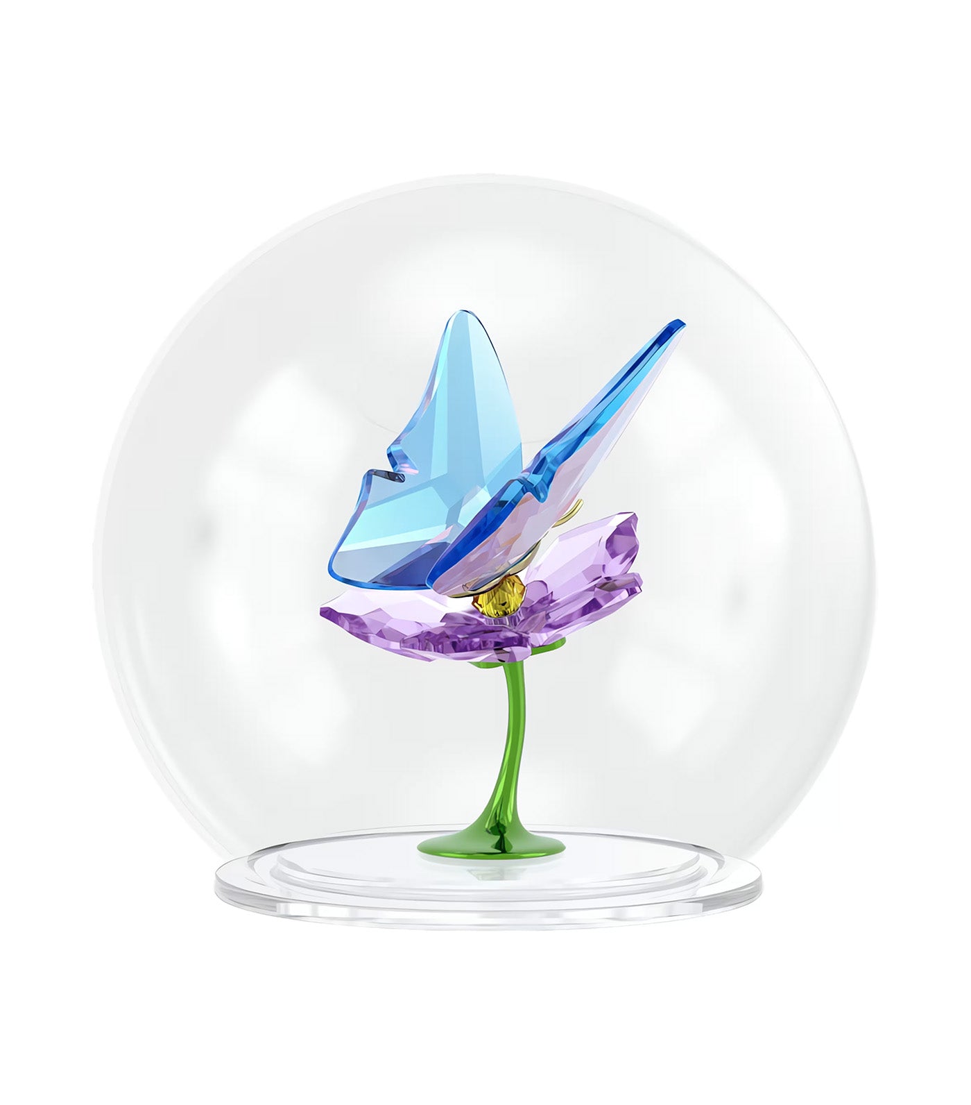 Idyllia Glass Ball Butterfly and Flower Multicolor