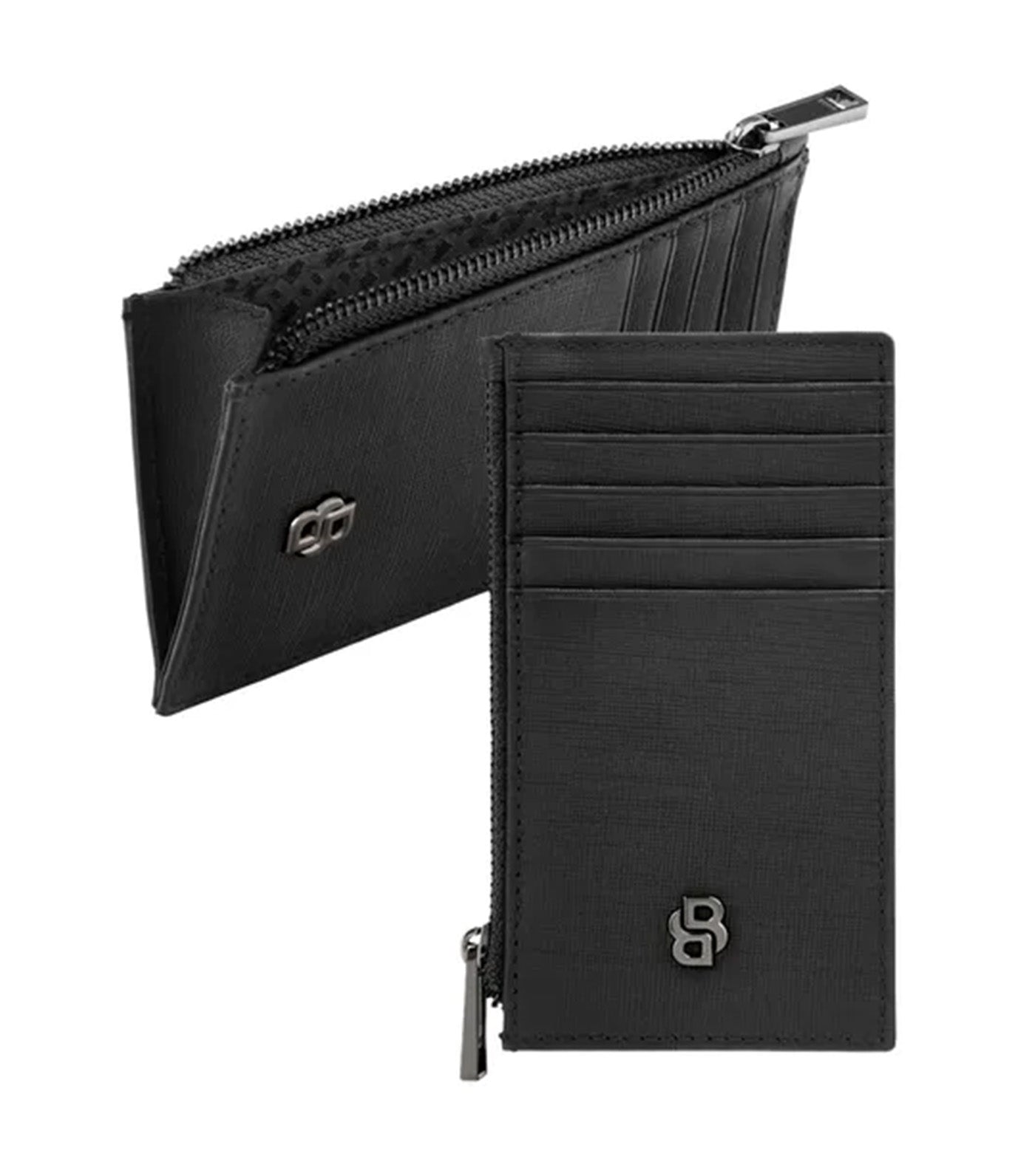 Hugo Boss Card Holder Zip Double B Black