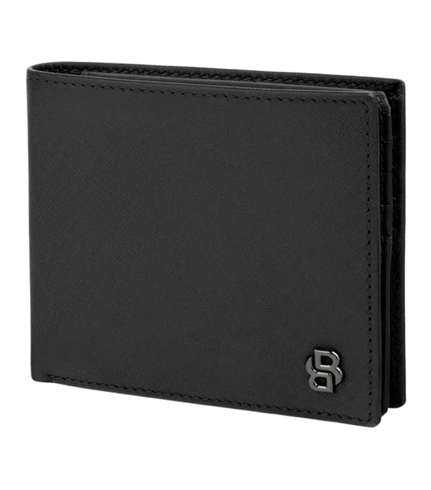 Card Wallet with Flap Double B Saffiano