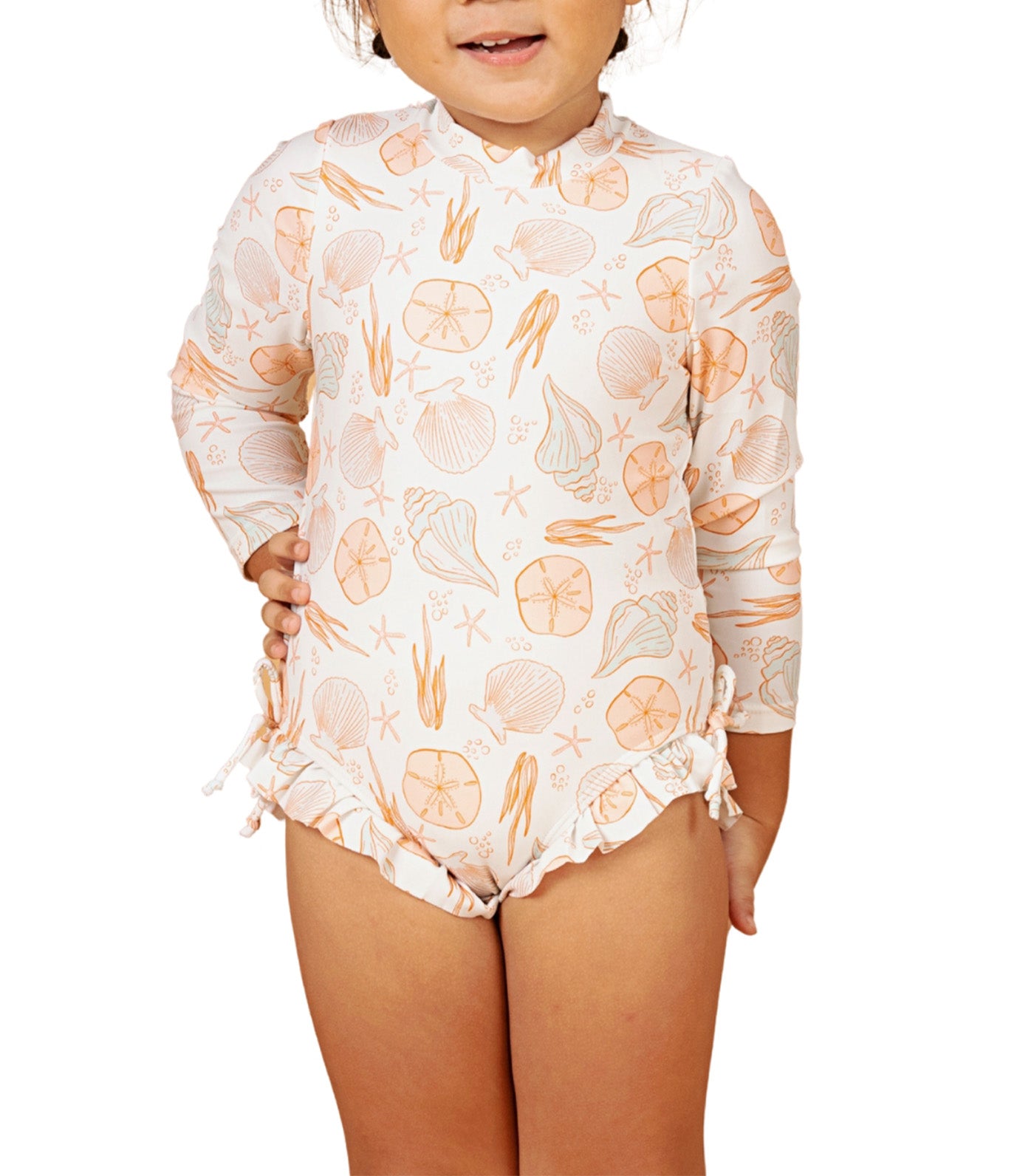 Little Halia One Piece Rashguard Seashells