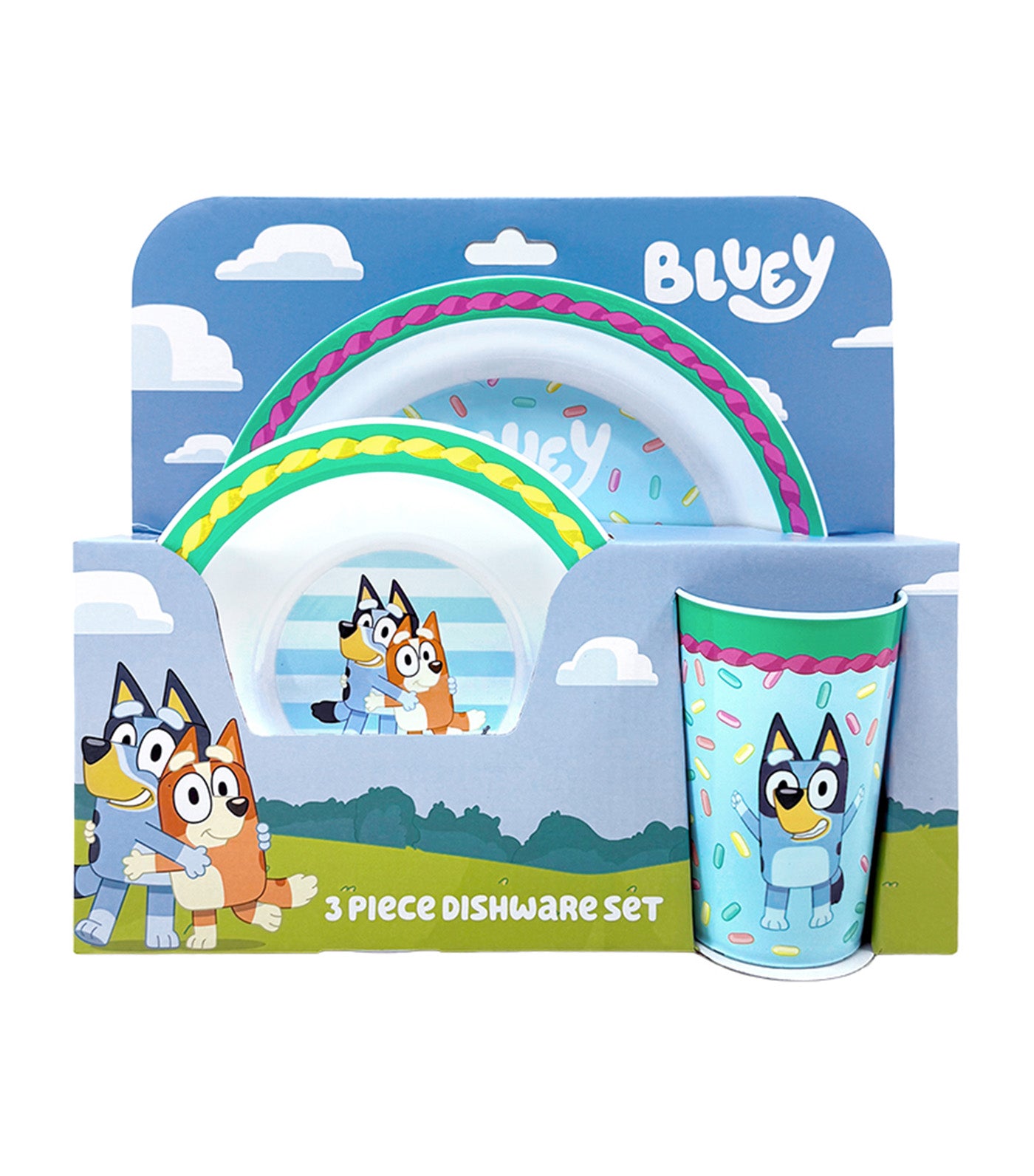 Bluey 3Pc Dishware Set Splash and Sparkle