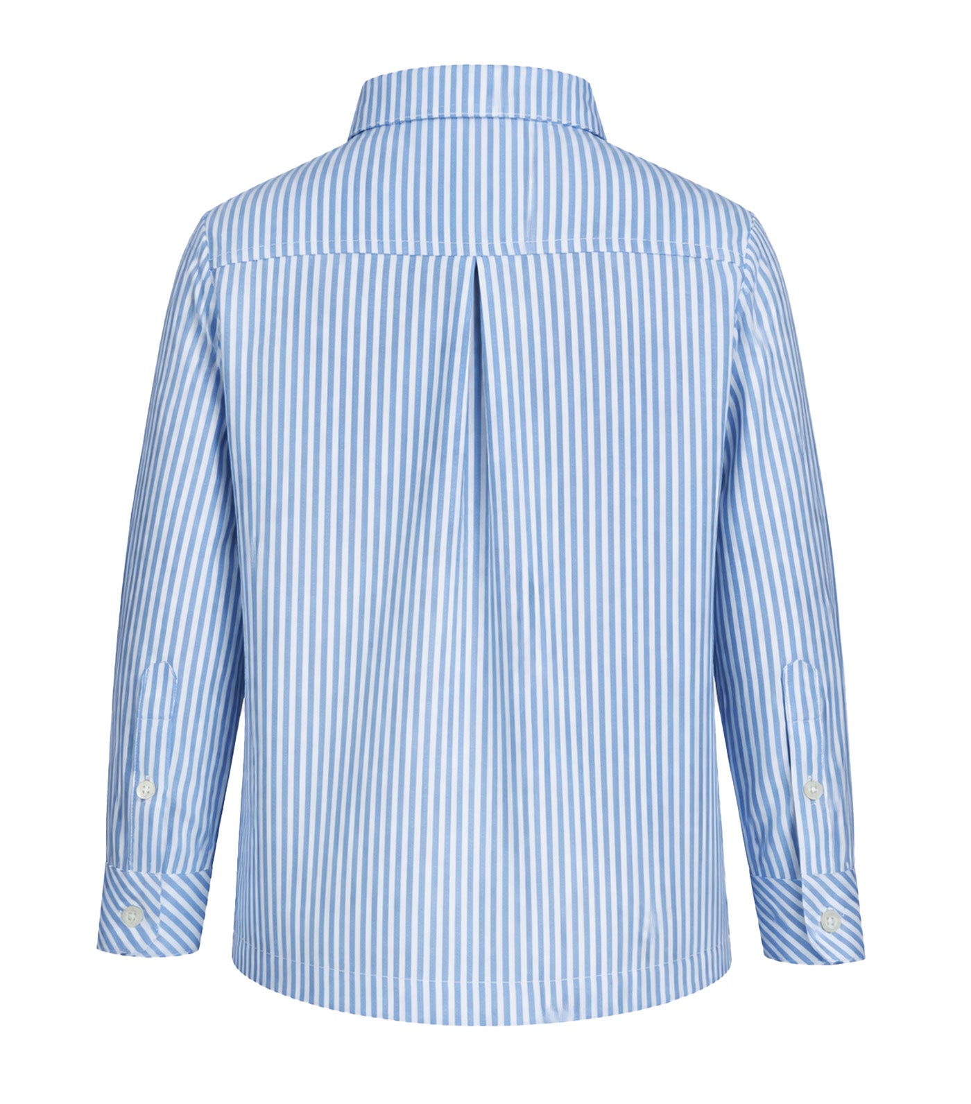 Periwinkle Mael Boys Striped Button-Down Long Sleeves Light Blue