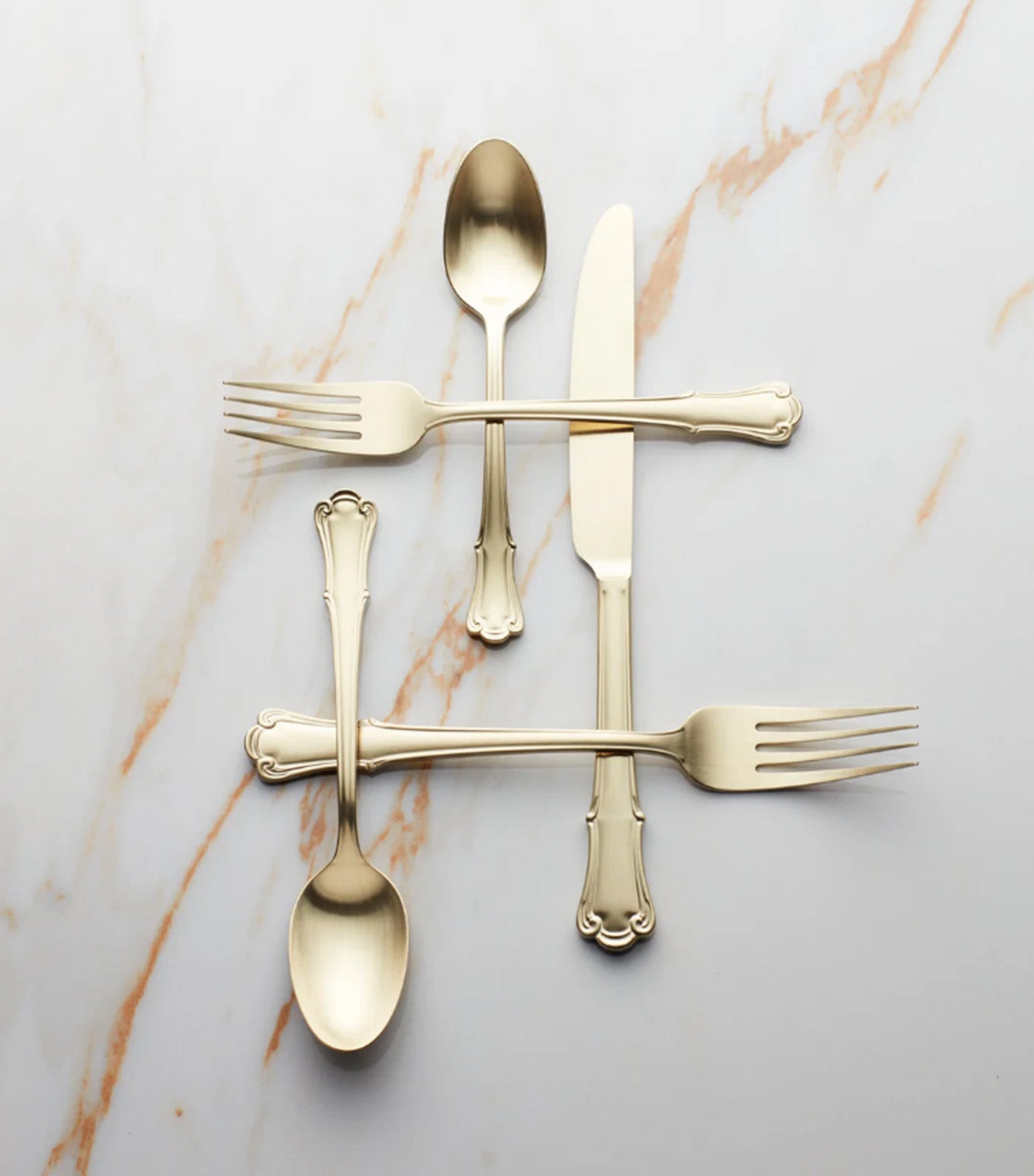 James Street Satin Champagne Stainless Steel 20-pc Flatware Set