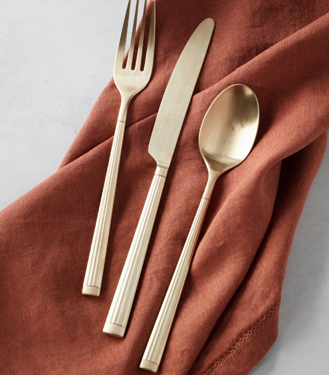 Robyn Satin Champagne Mist Stainless Steel 20-pc Flatware Set