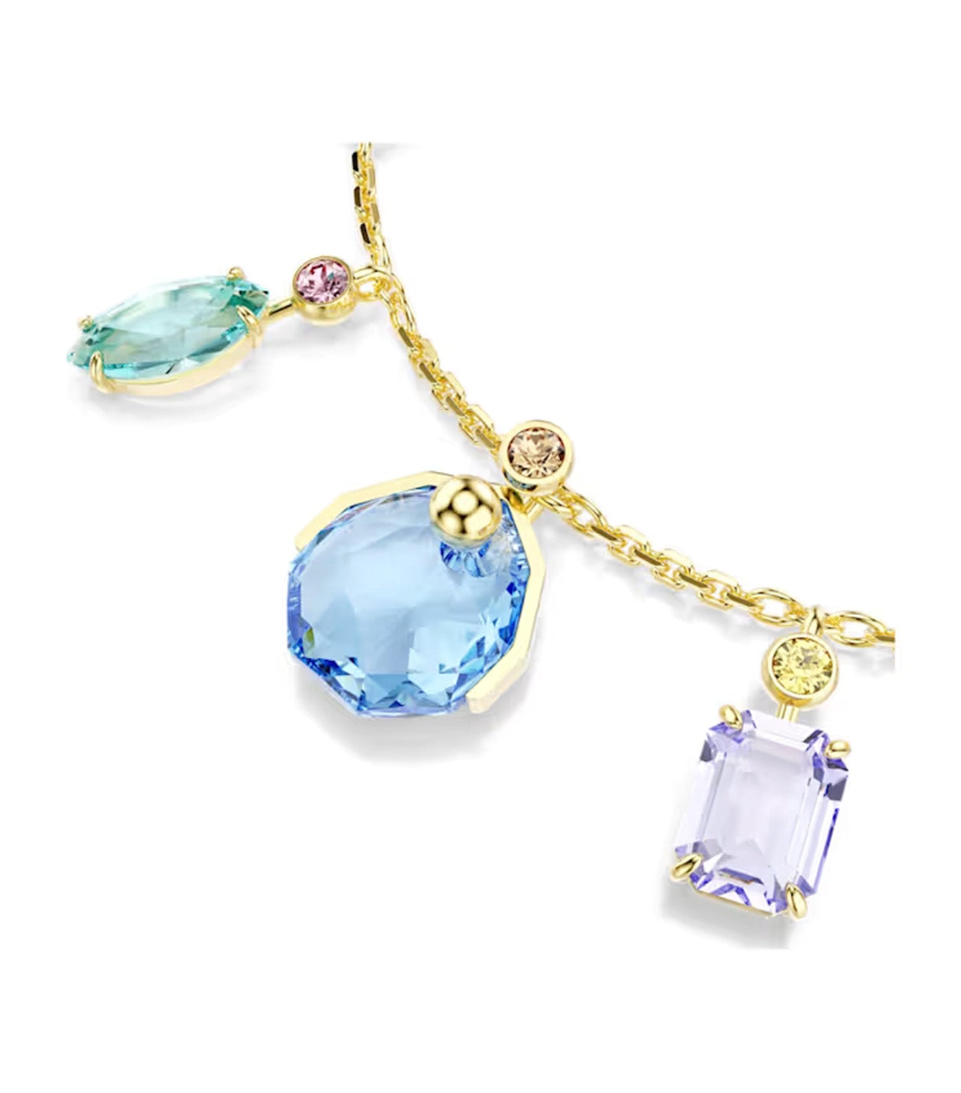Gema Bracelet Mixed Cuts, Dangling Crystals, Multicolored