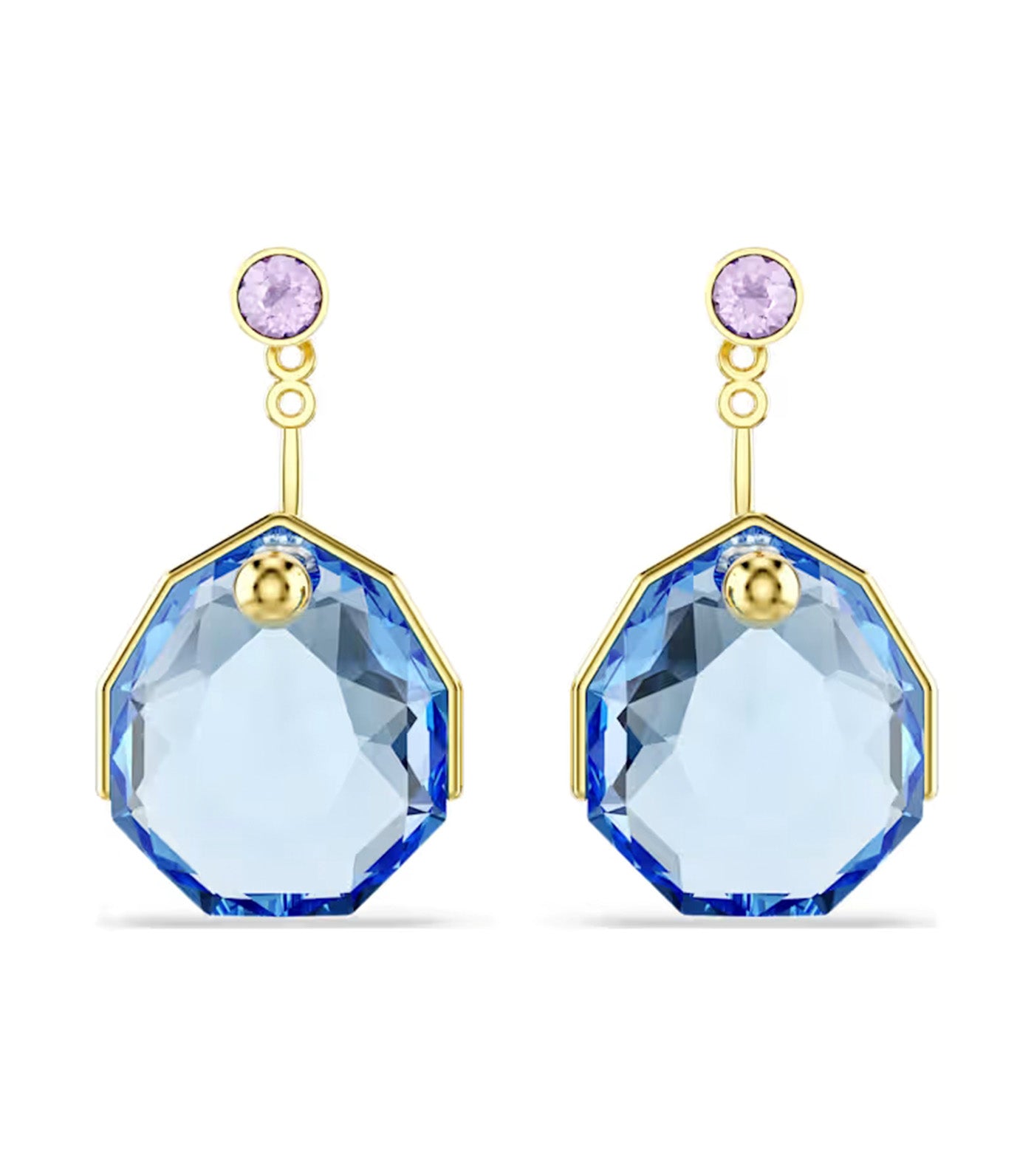 Gema Earring Jackets Blue, Gold-Tone Plated