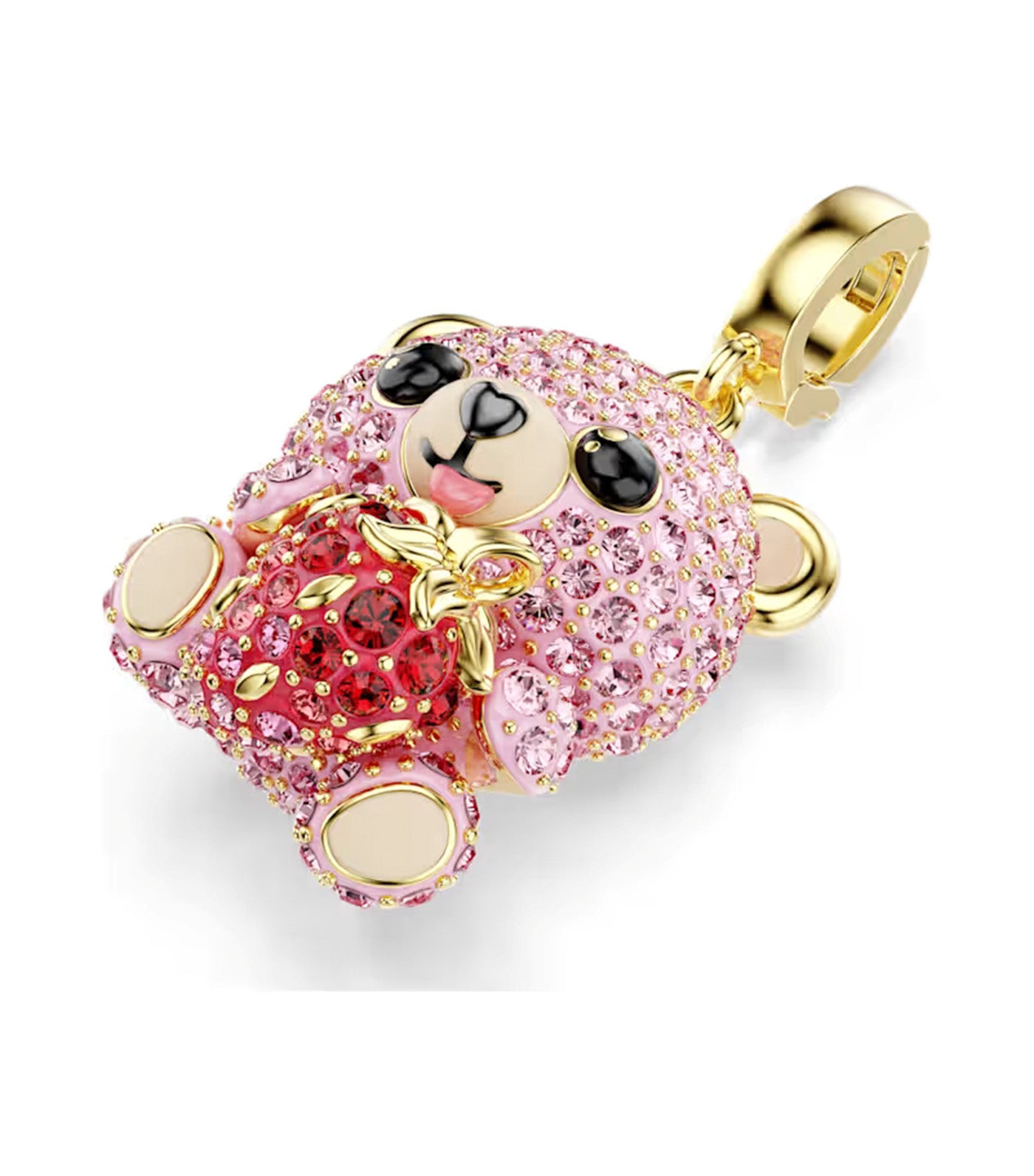 Idyllia Charm Mixed Cuts, Teddy, Pink, Gold-Tone Plated