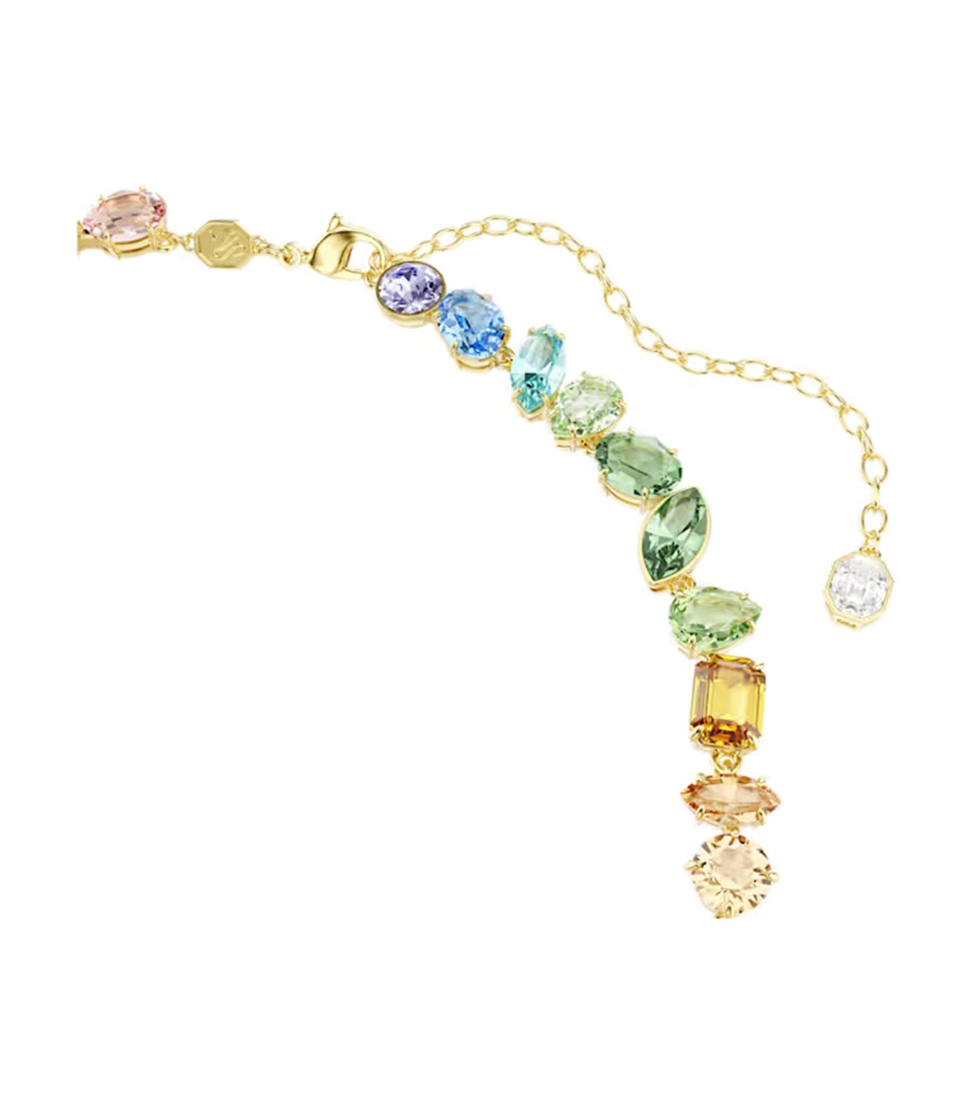 Gema Necklace Mixed Cuts, Dangling Crystals, Multicolored, Gold-Tone Plated