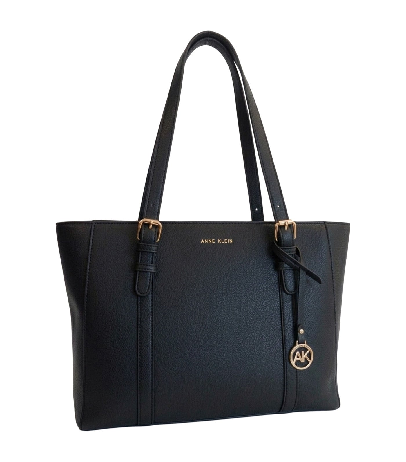 Anne Klein Textured Structured Handheld Bag Black