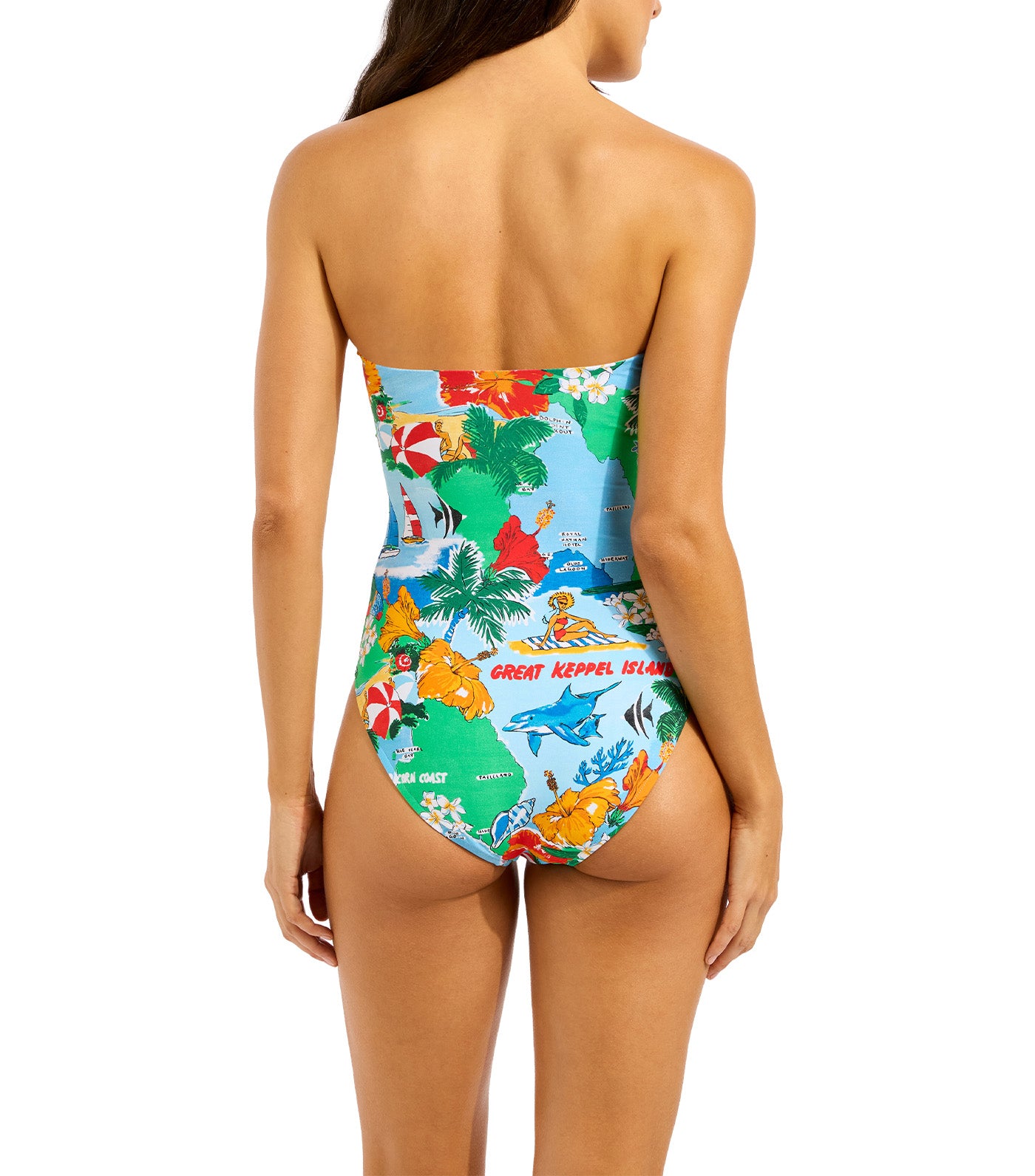 Viva Vacation Bandeau One Piece Powder Blue