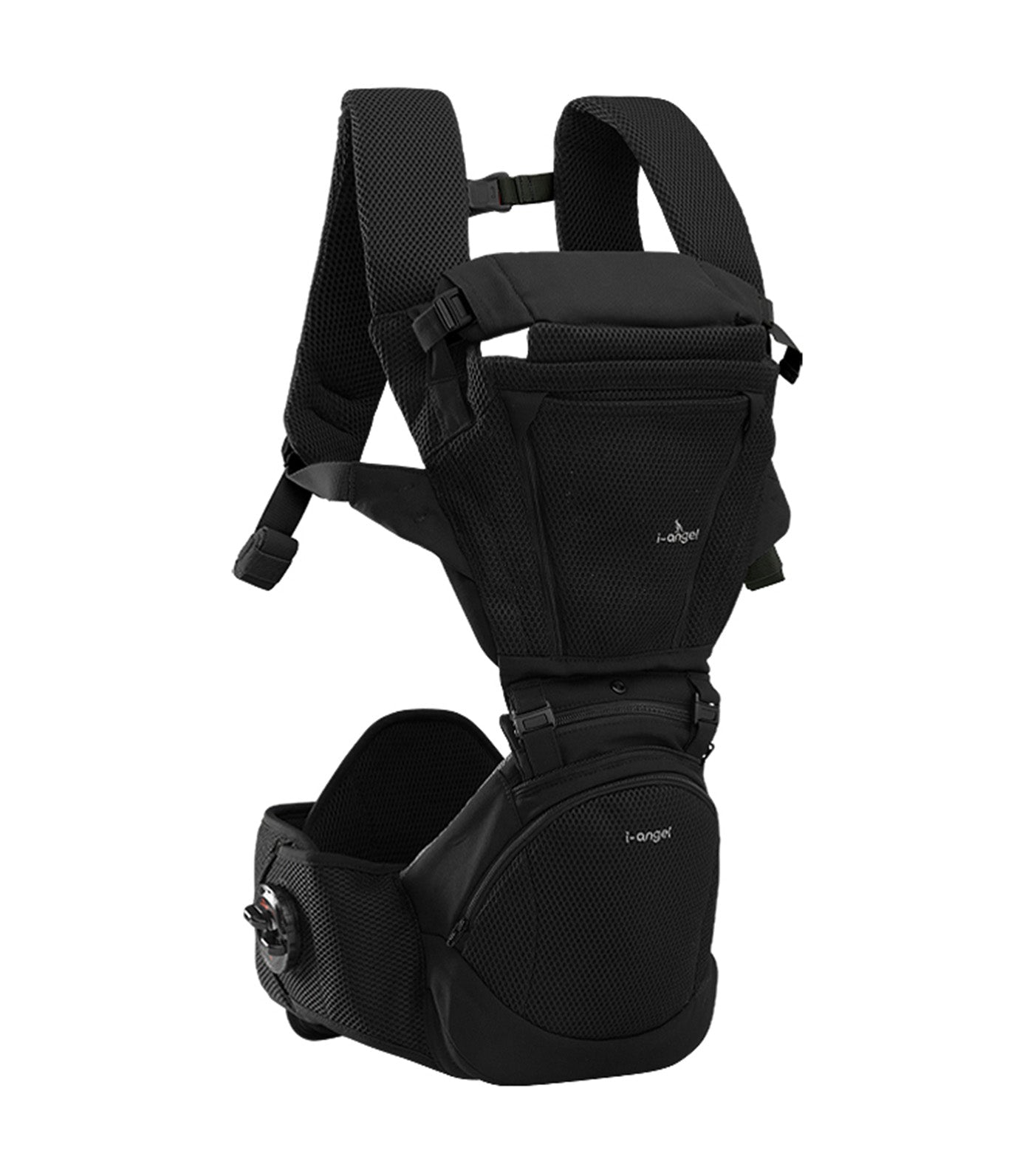 i-angel Dr. Dial Fold Air Hipseat Carrier Black