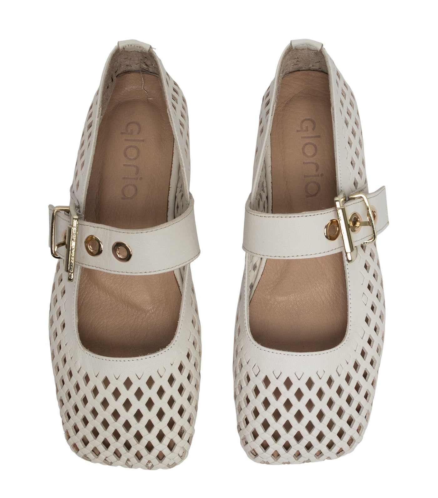 Gloria Ballet Flats White