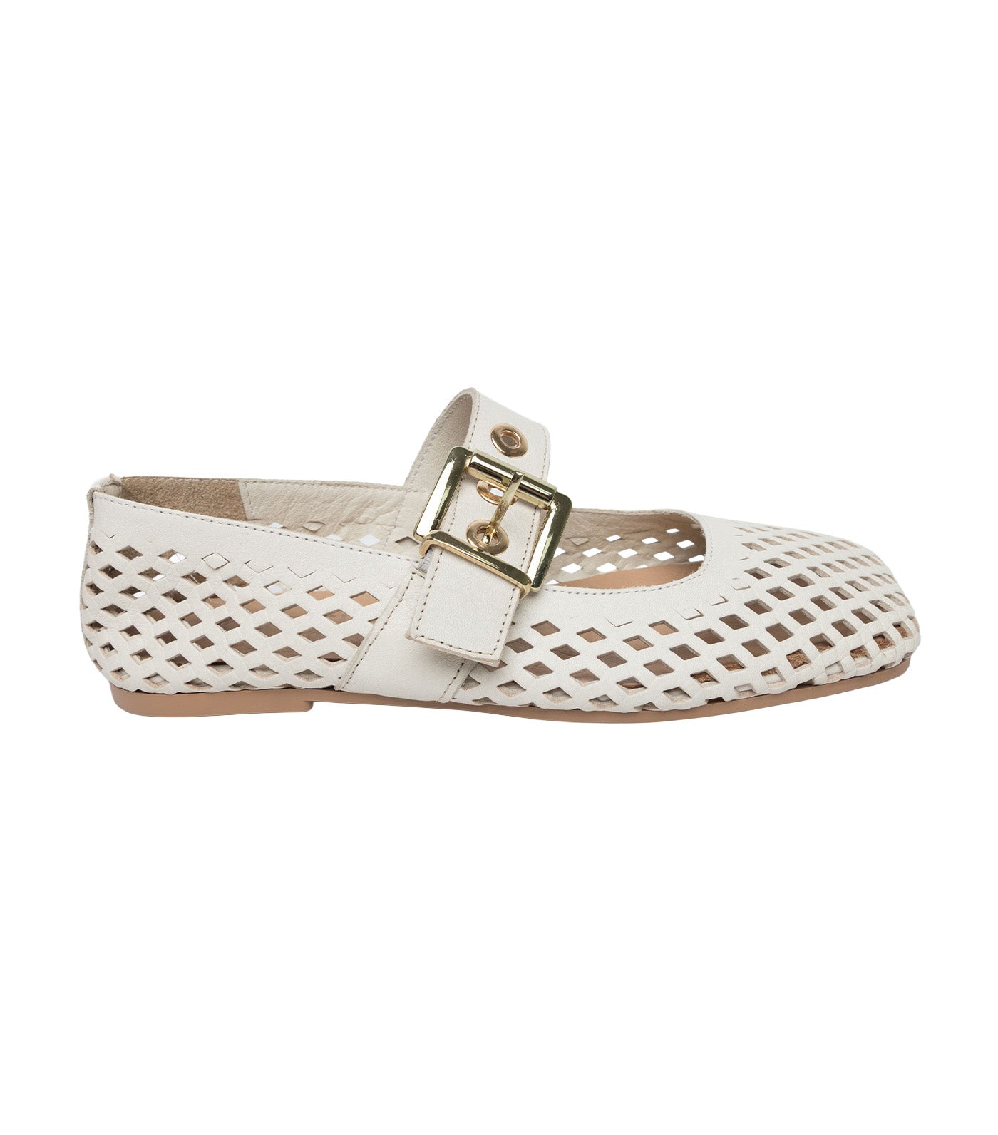Gloria Ballet Flats White