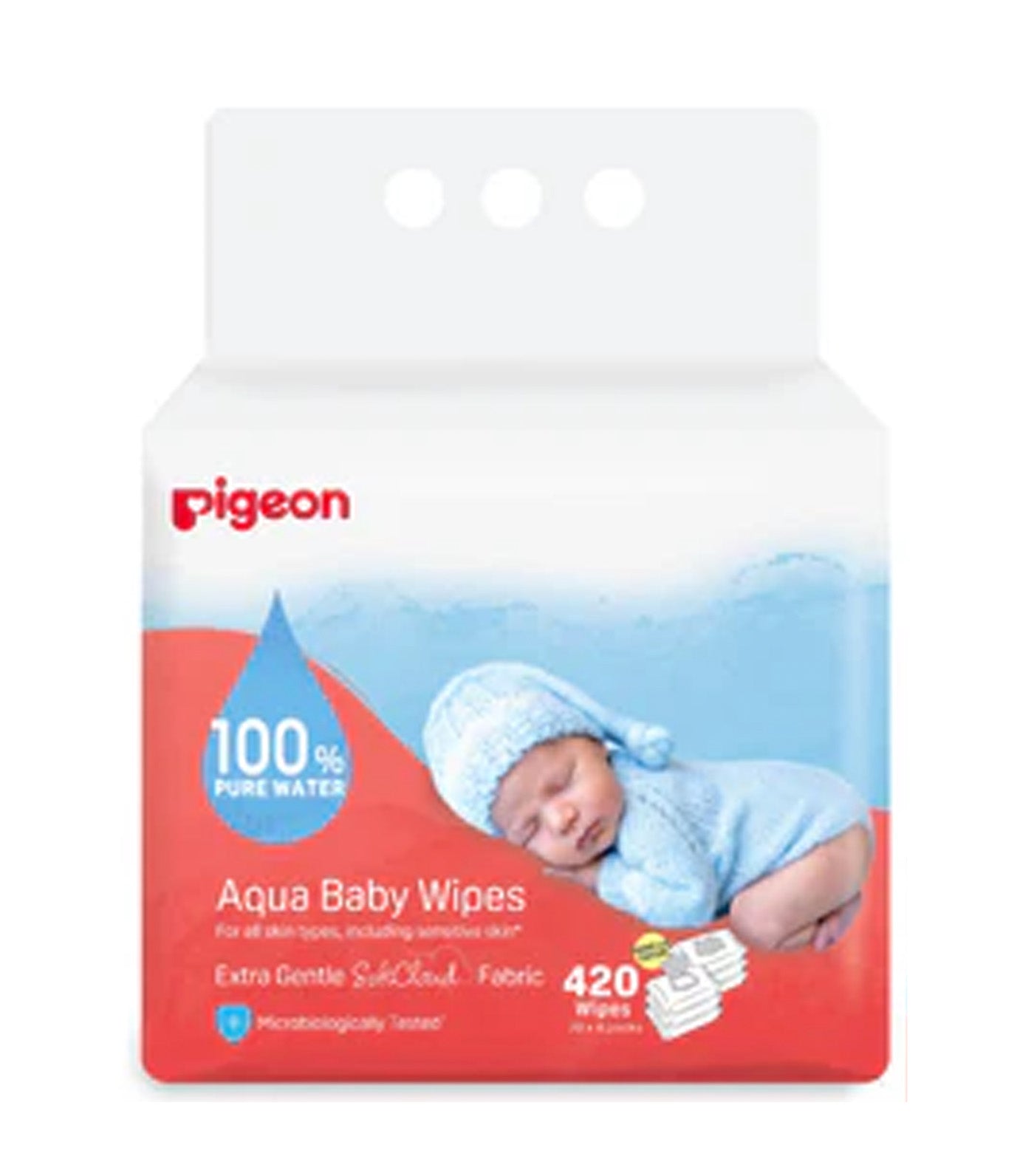 70 Sheets Pure Water Baby Wipes 6in1 Flip Top