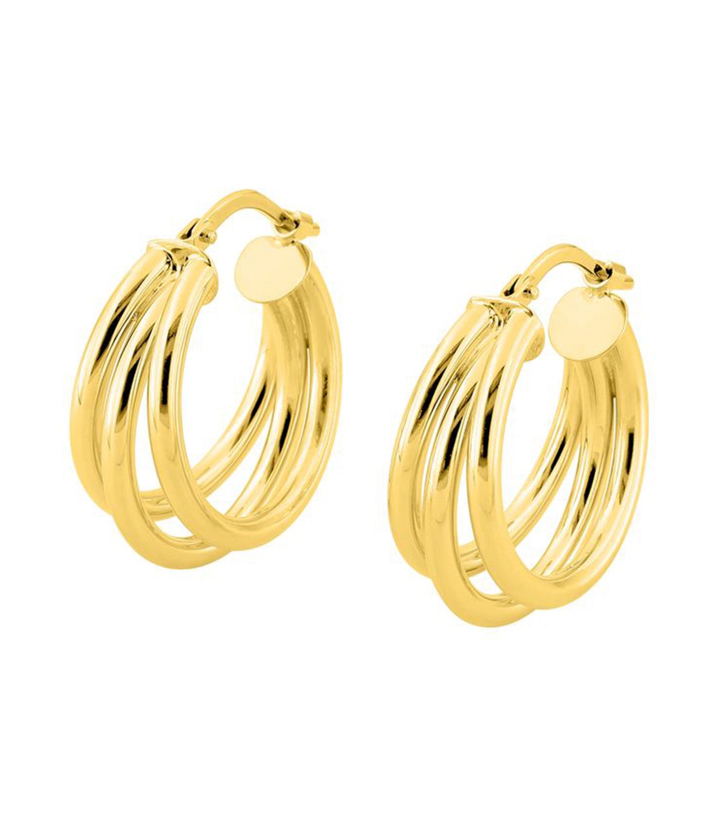 18K Hoop Earrings Yellow Gold