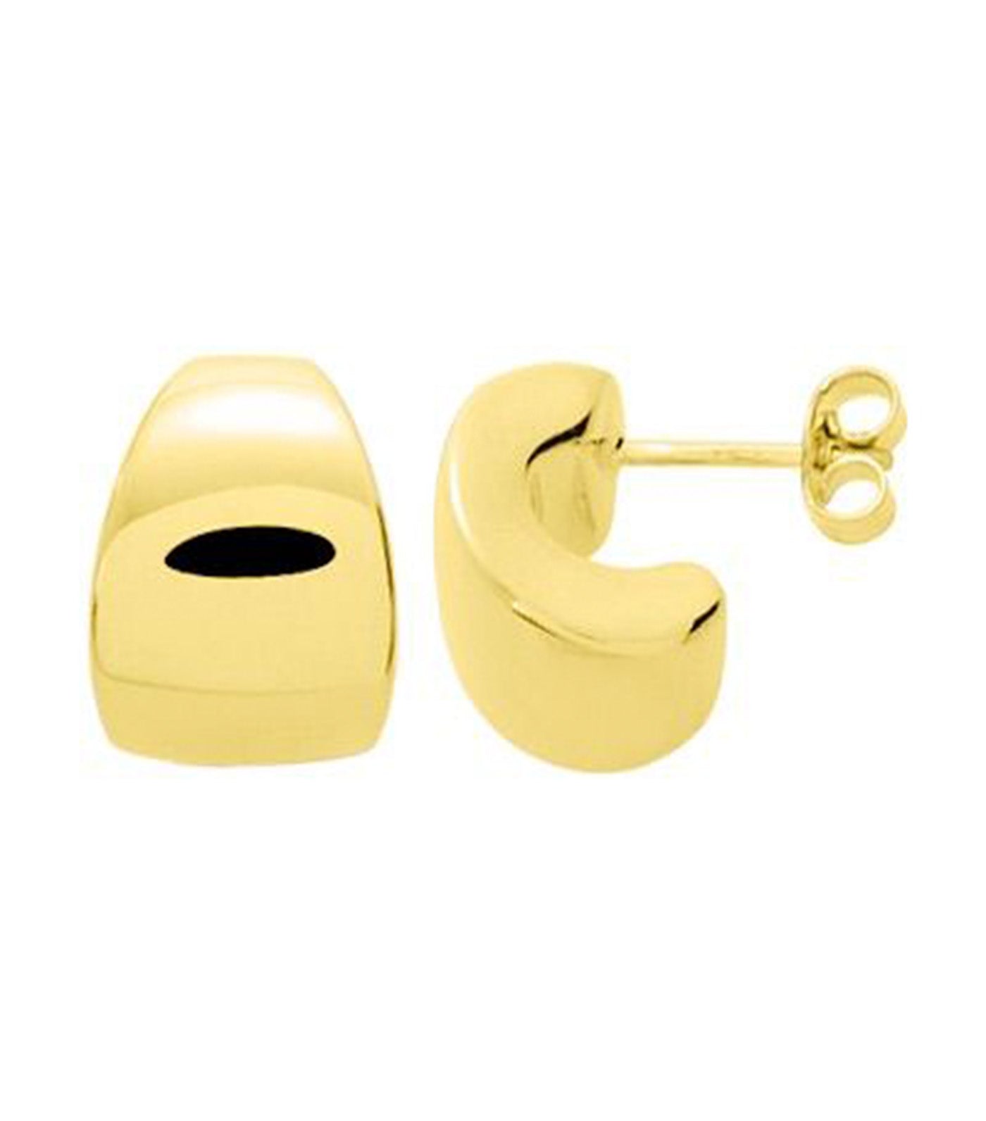 18K Hoop Earrings Rhodium Yellow Gold