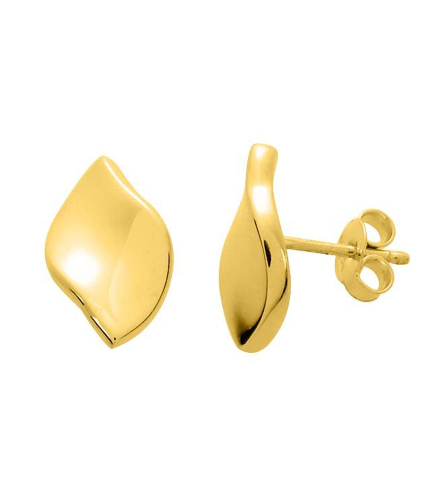 18K Electroformed Earrings Yellow Gold
