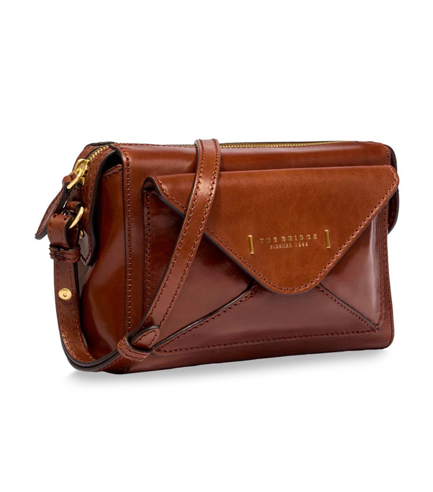 Frida Leather Crossbody Bag with Zip Closure