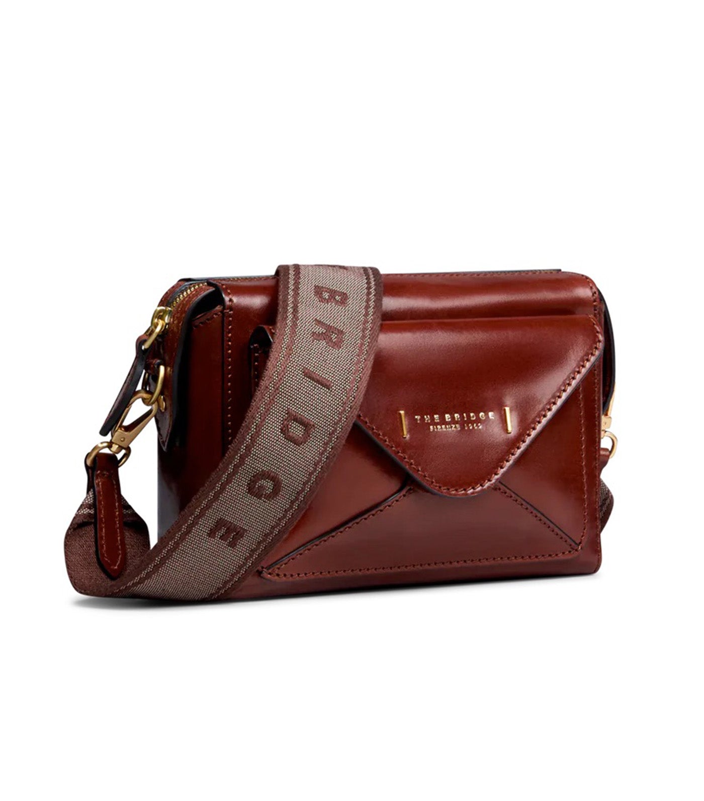 Frida Leather Crossbody Bag with Zip Closure