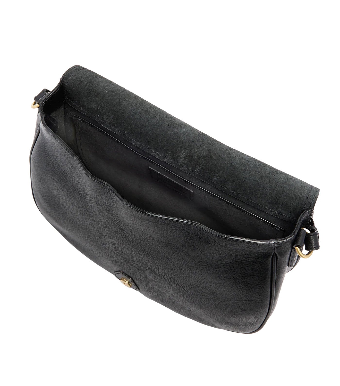 Isadora Large Leather Shoulder Bag with Front Flap