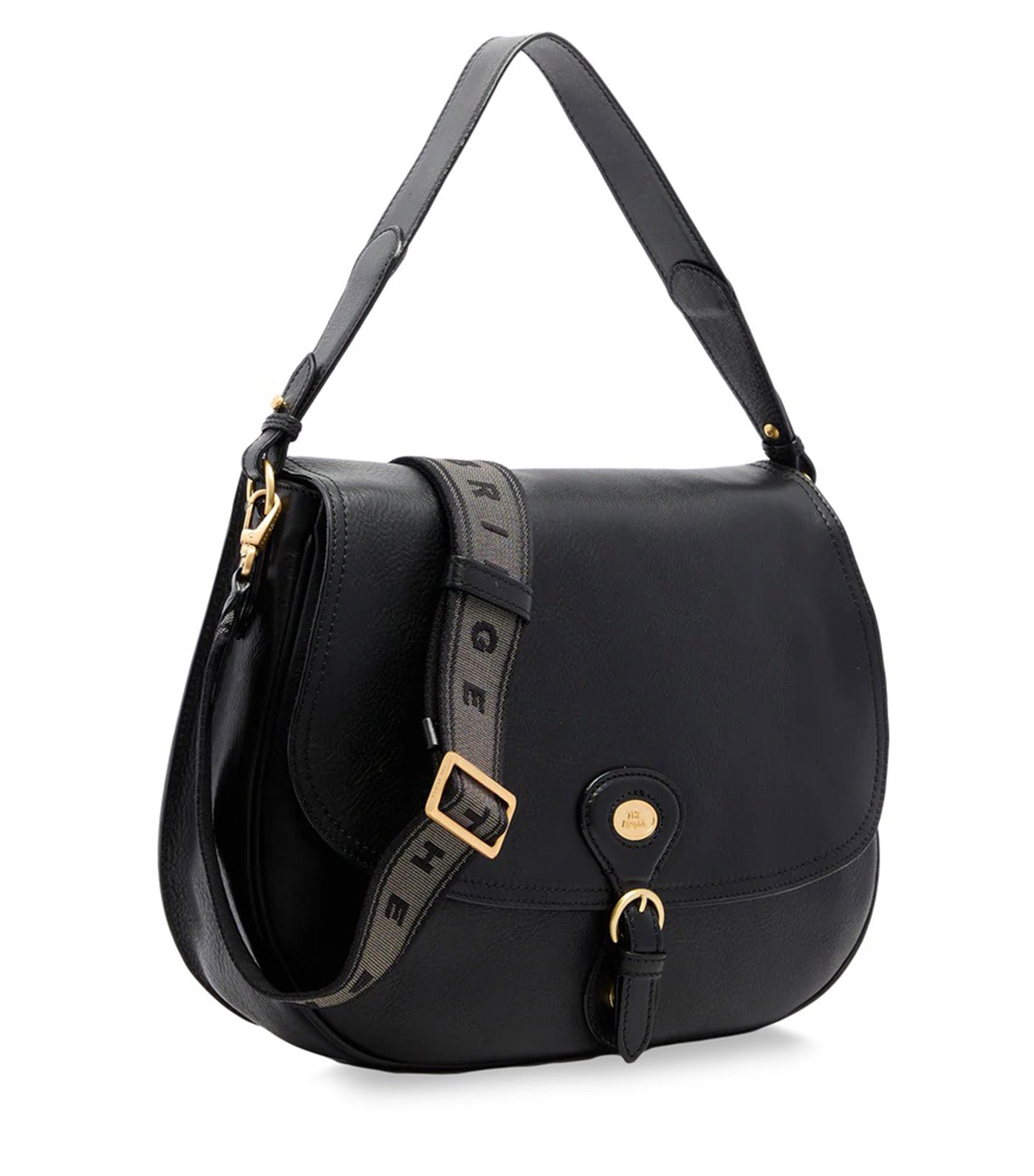 Isadora Large Leather Shoulder Bag with Front Flap