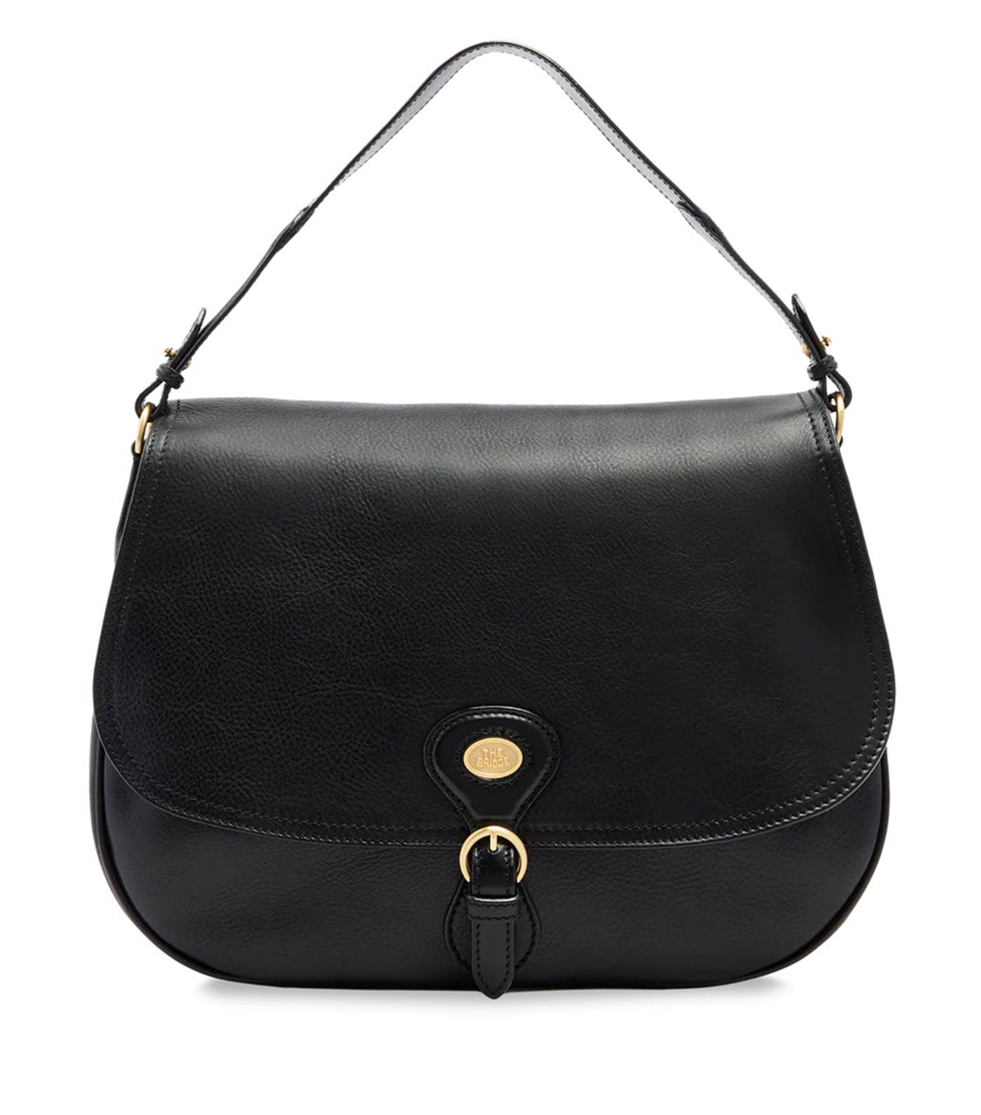 Isadora Large Leather Shoulder Bag with Front Flap