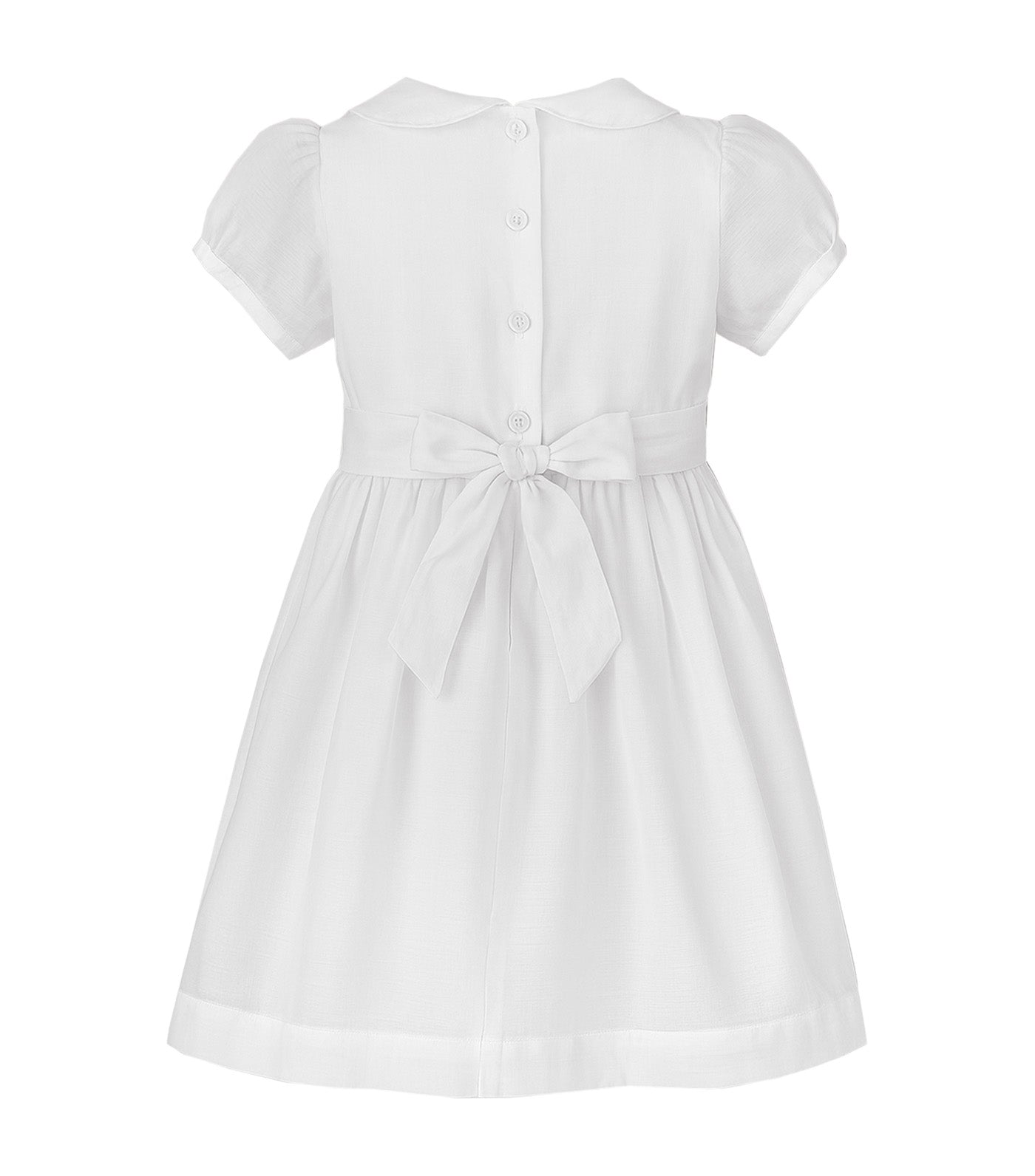 Sarina Girls Smocked Dress White