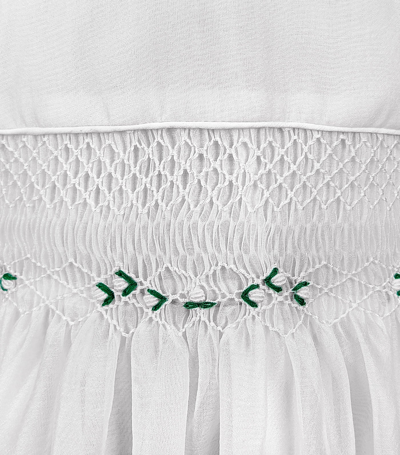 Sarina Girls Smocked Dress White