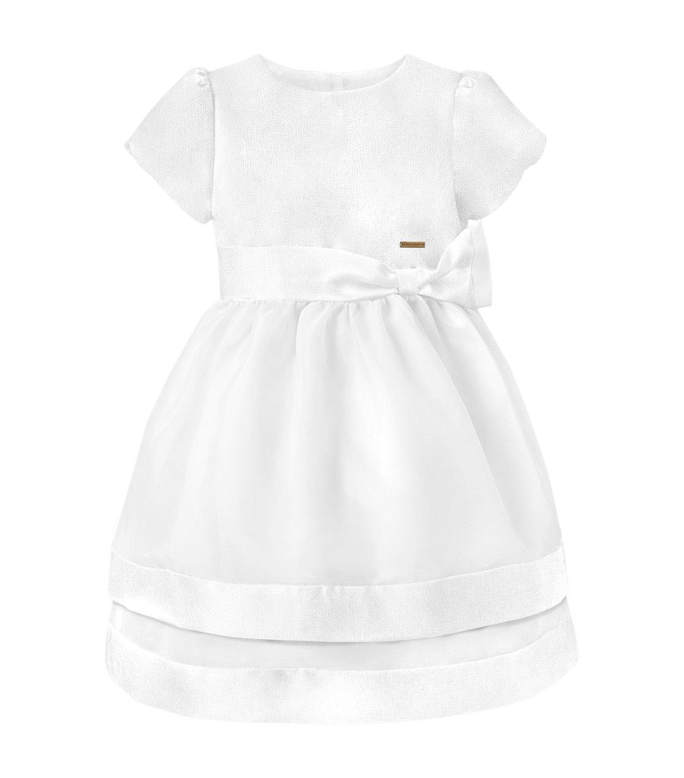 Riley Girls Party Dress White
