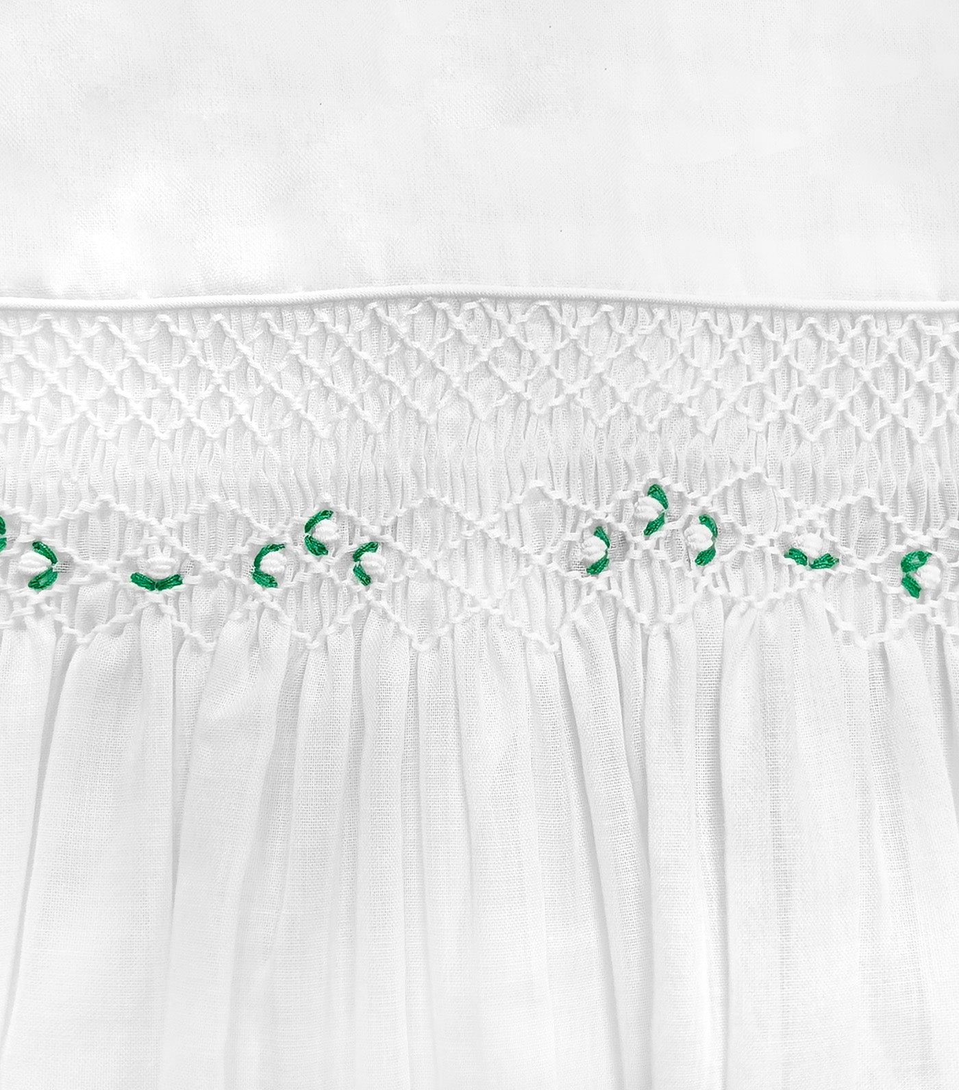 Sarina Baby Girls Smocked Christening Set White