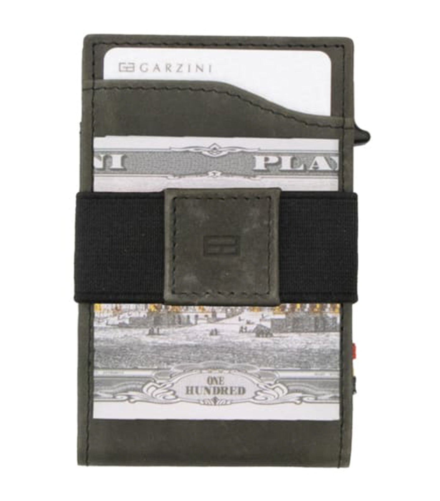 Garzini Metal Card Holder Slim - ID Window Brushed Black