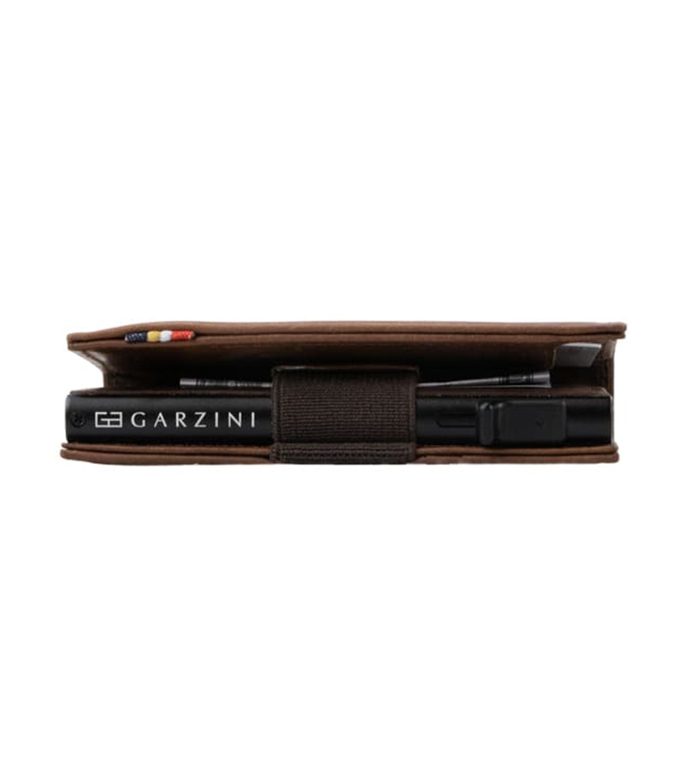 Garzini Metal Wallet Brushed Brown
