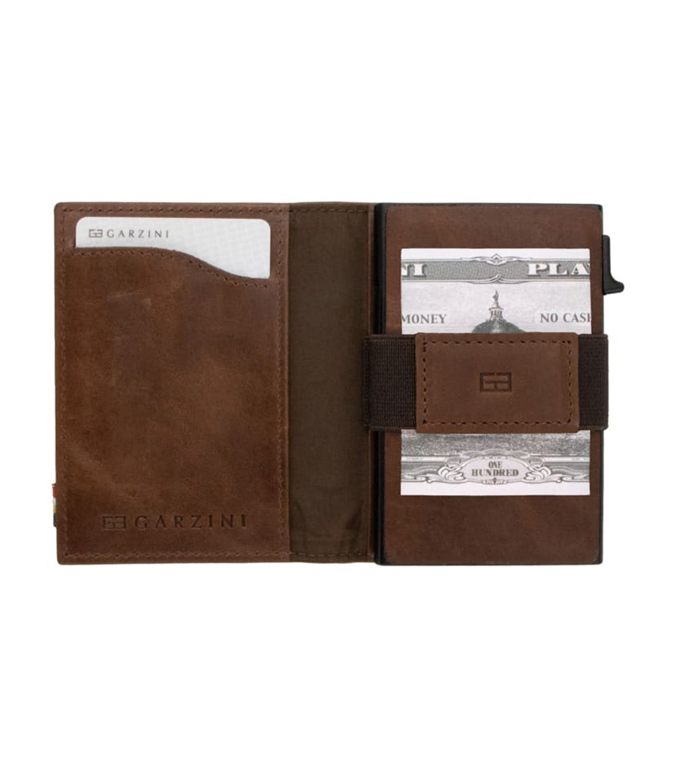 Garzini Metal Wallet Brushed Brown