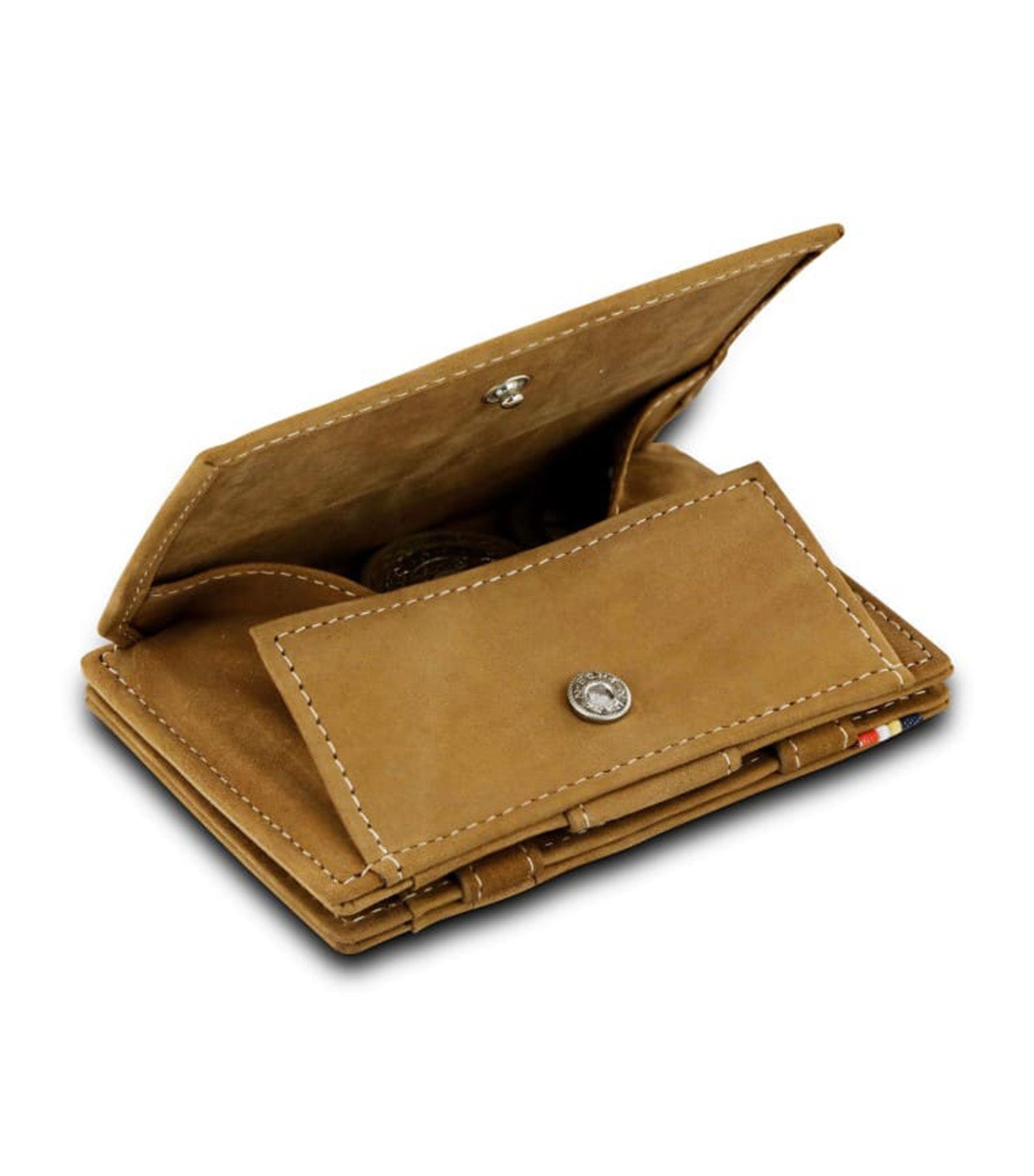 Garzini Essenziale Magic Coin Wallet Camel Brown