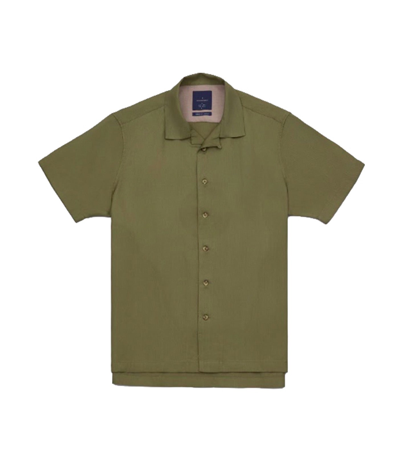 Yoshimasa Dark Olive Cuban Short Sleeves Shirt Dark Olive