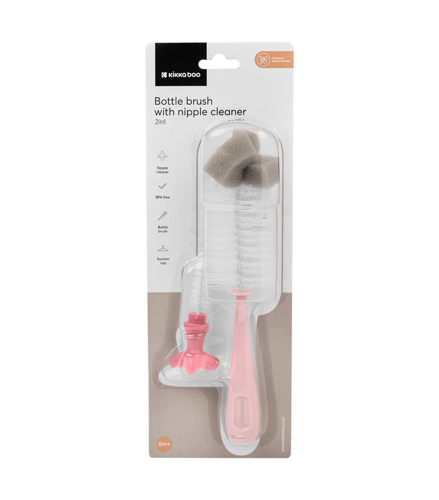 Bottle Brush with Nipple Cleaner 2-in-1