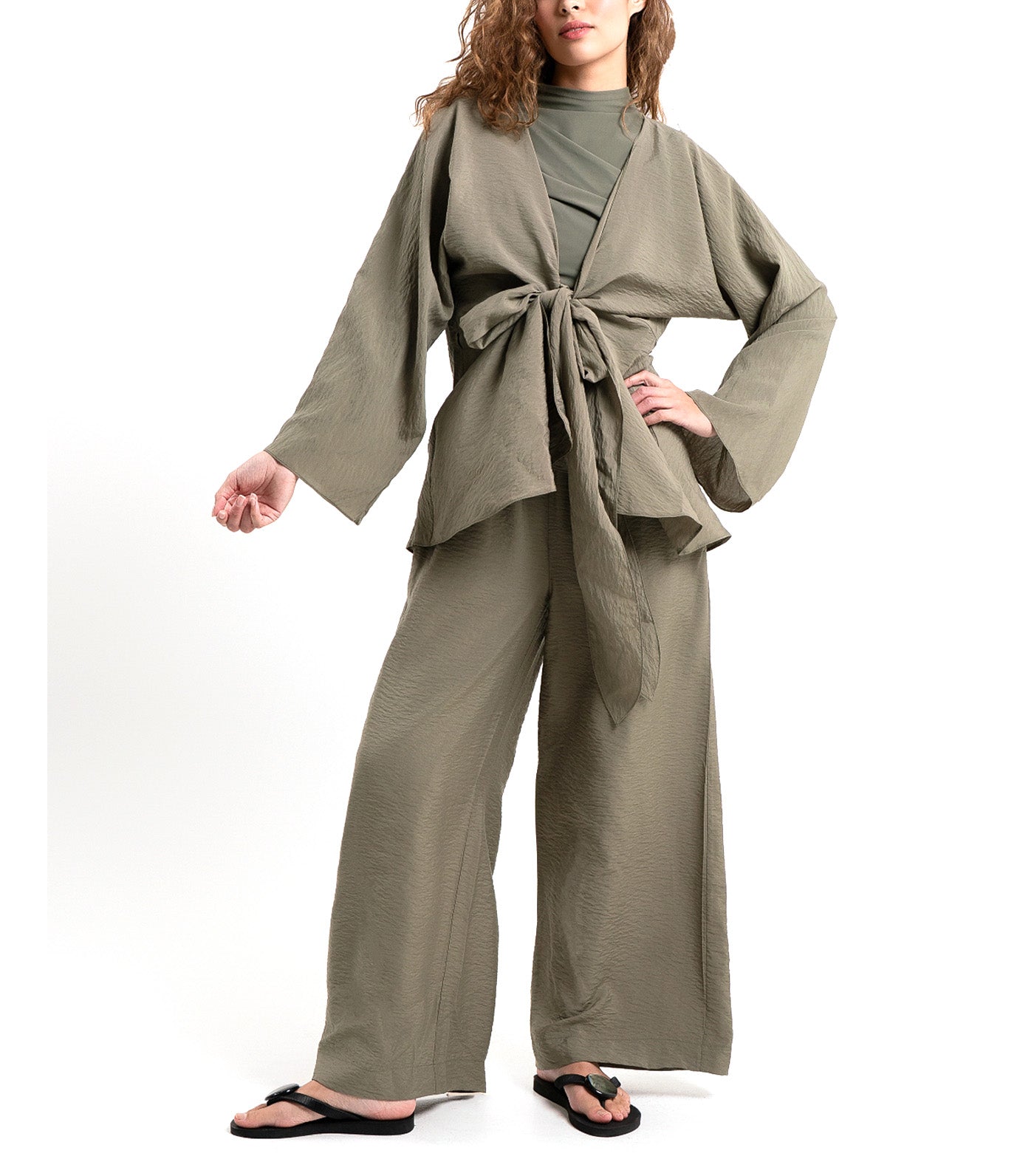 Elan Wrap Top Olive