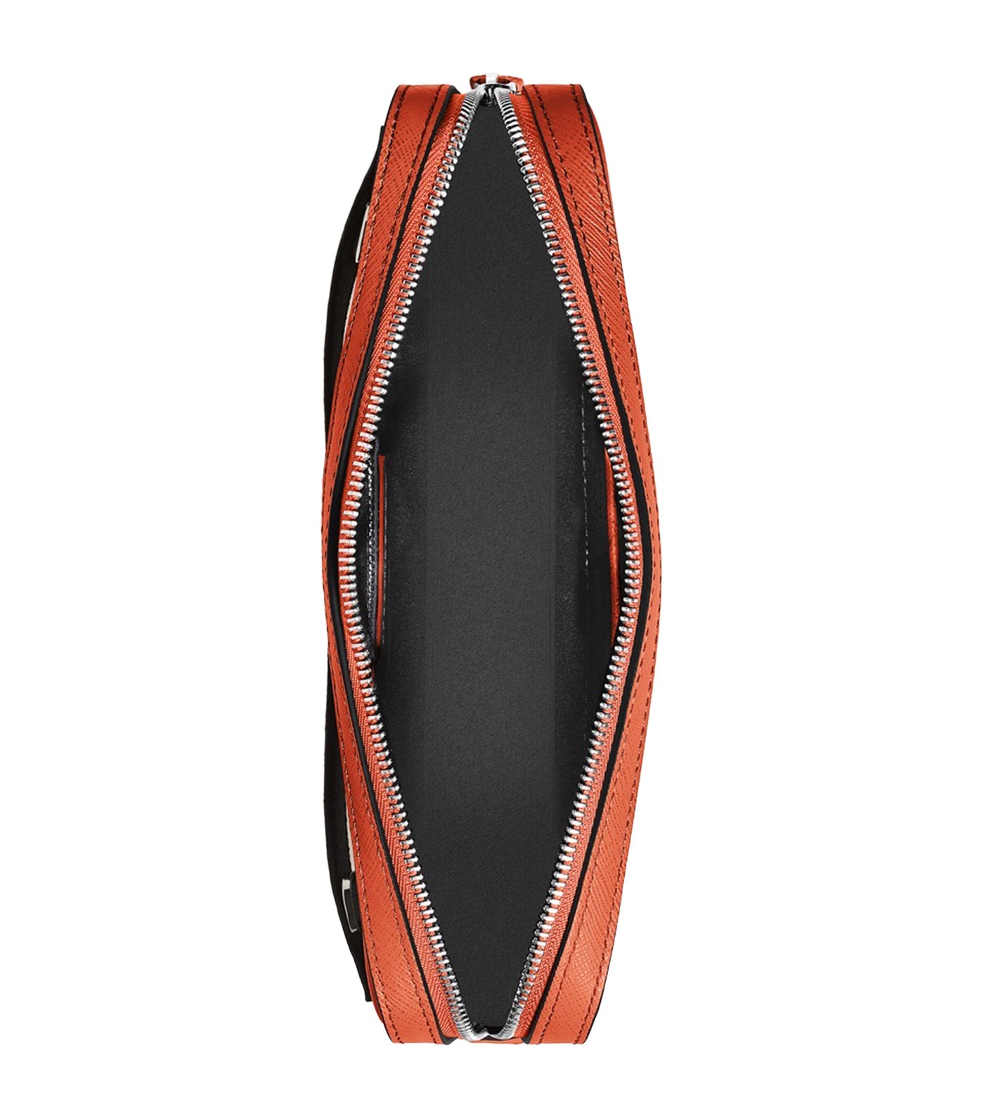 Small Crossbody Bag in Sartorial Leather Orange