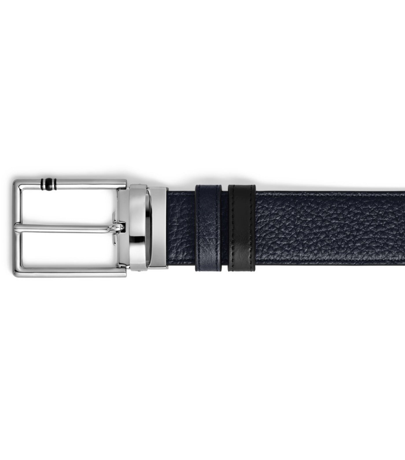 Reversible Belt with Meisterstück Buckle Blue/Black