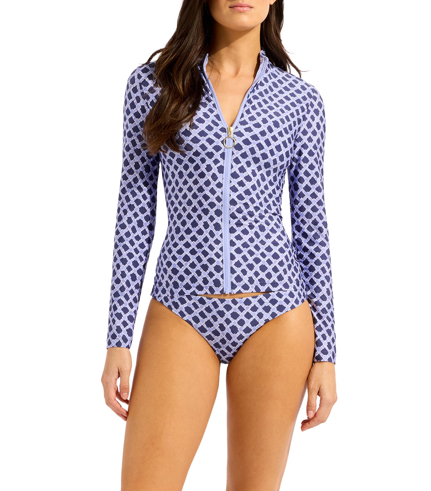 Marseille Long Sleeve Rashvest Blue Indigo