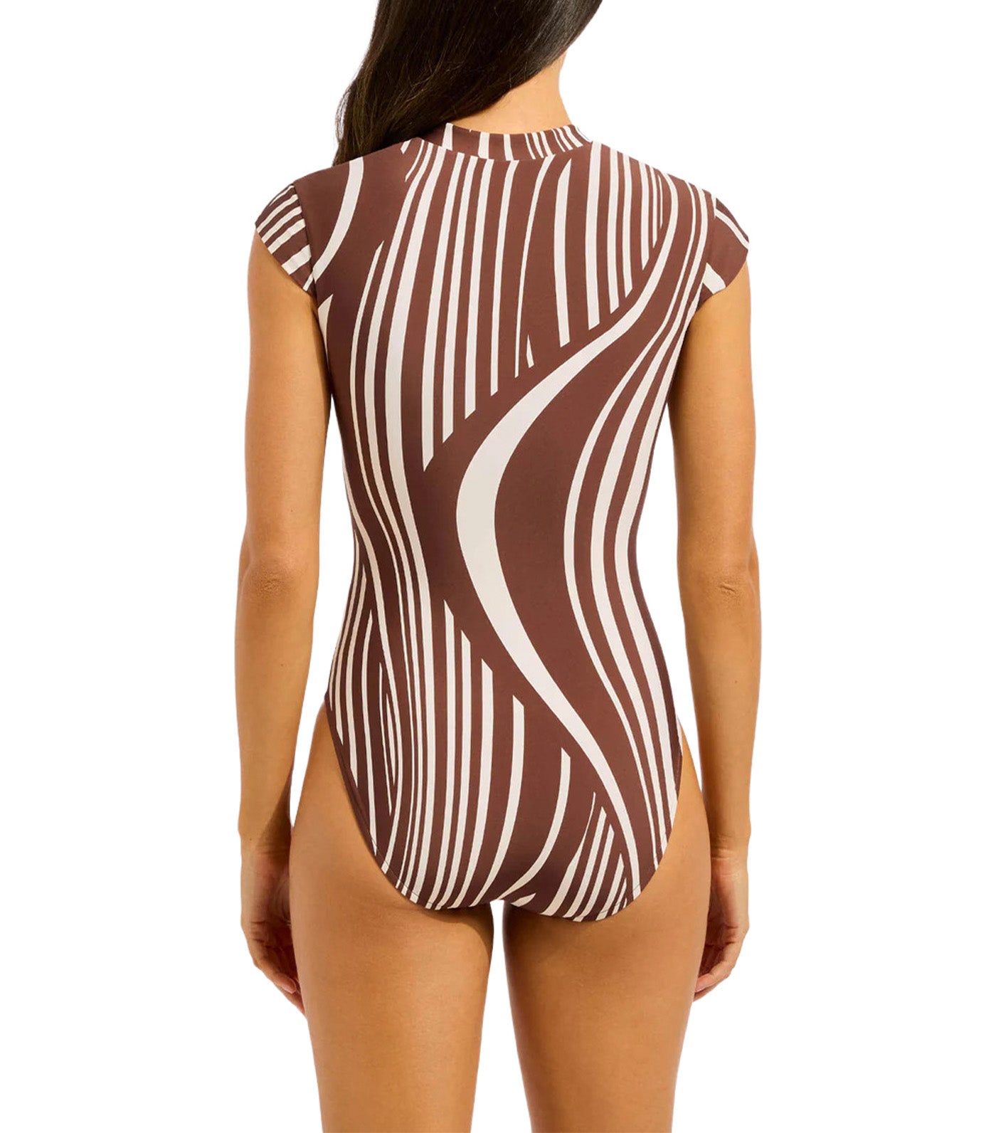 Zip Front One Piece Cocoa